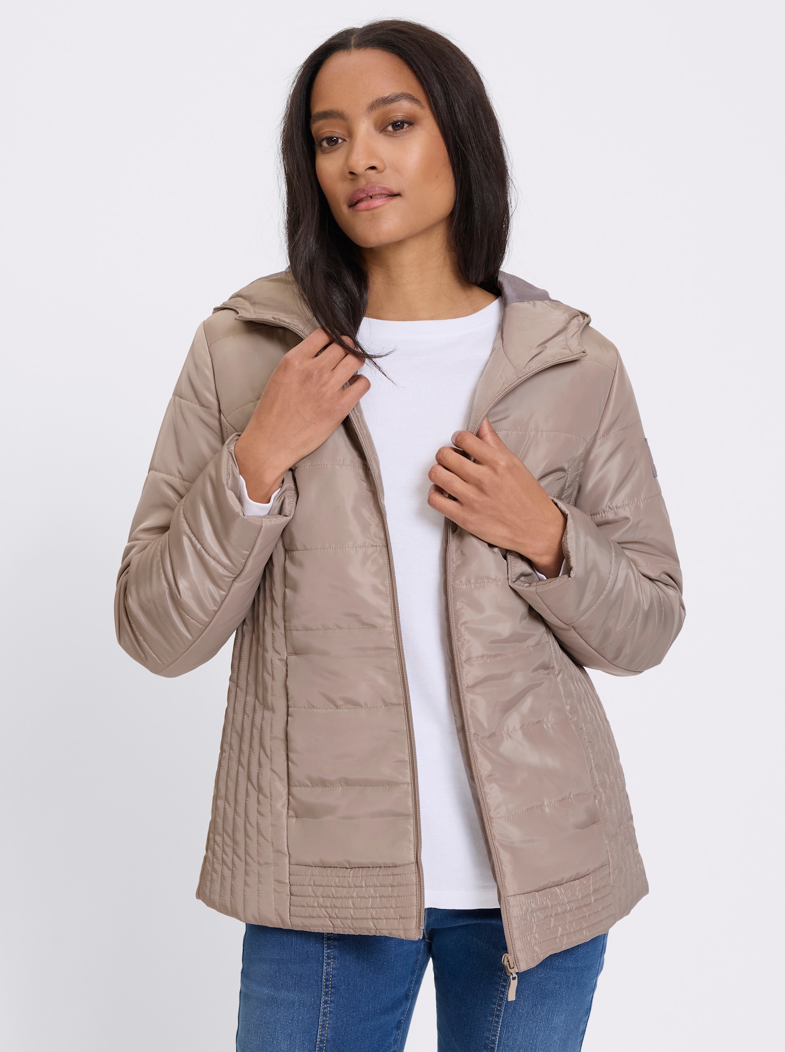 heine Steppjacke mit Kapuze - sesam
