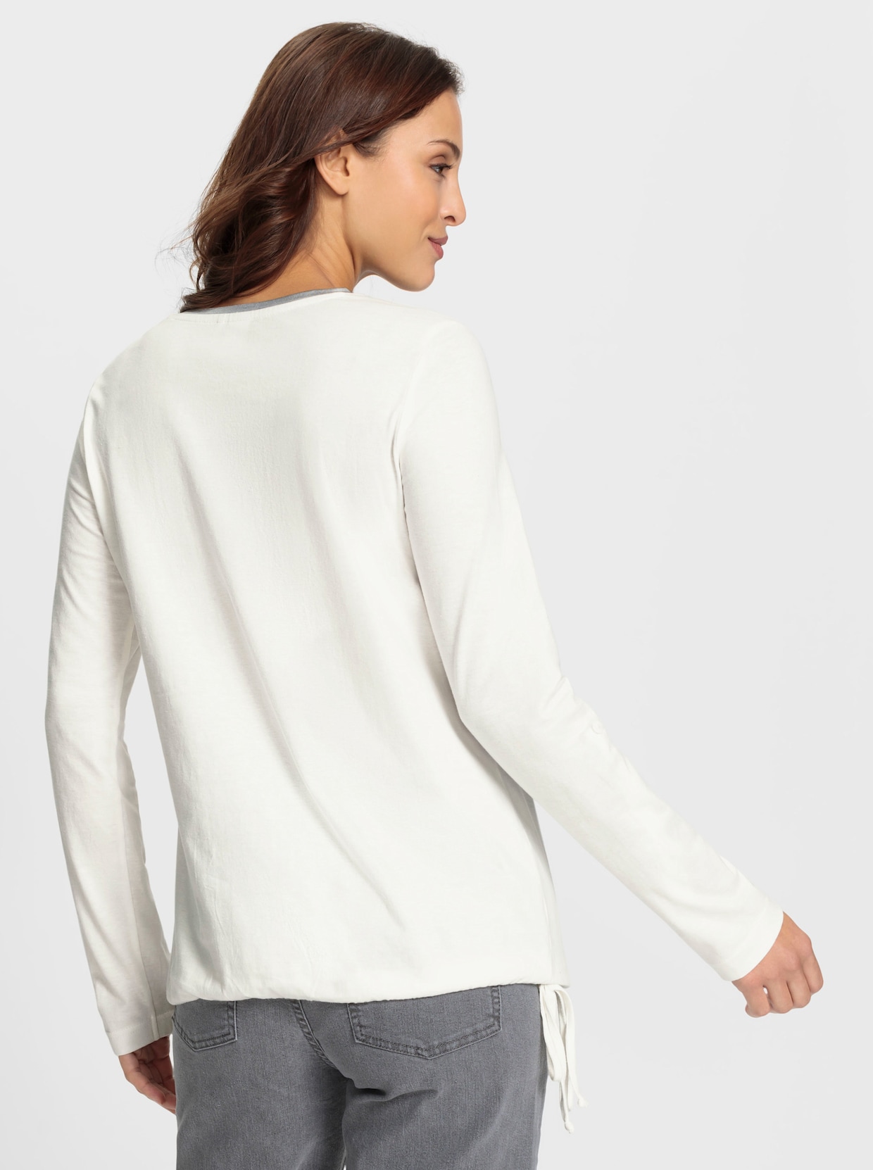 Shirt met print - ecru/zwart geprint