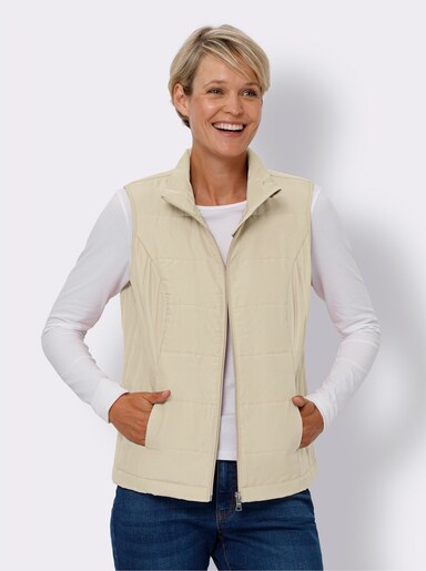 Bodywarmer met naadzakken - zand
