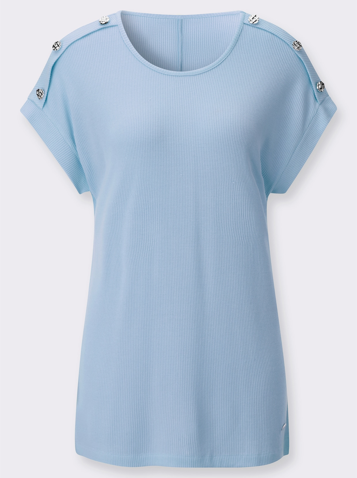 Kurzarmshirt - eisblau