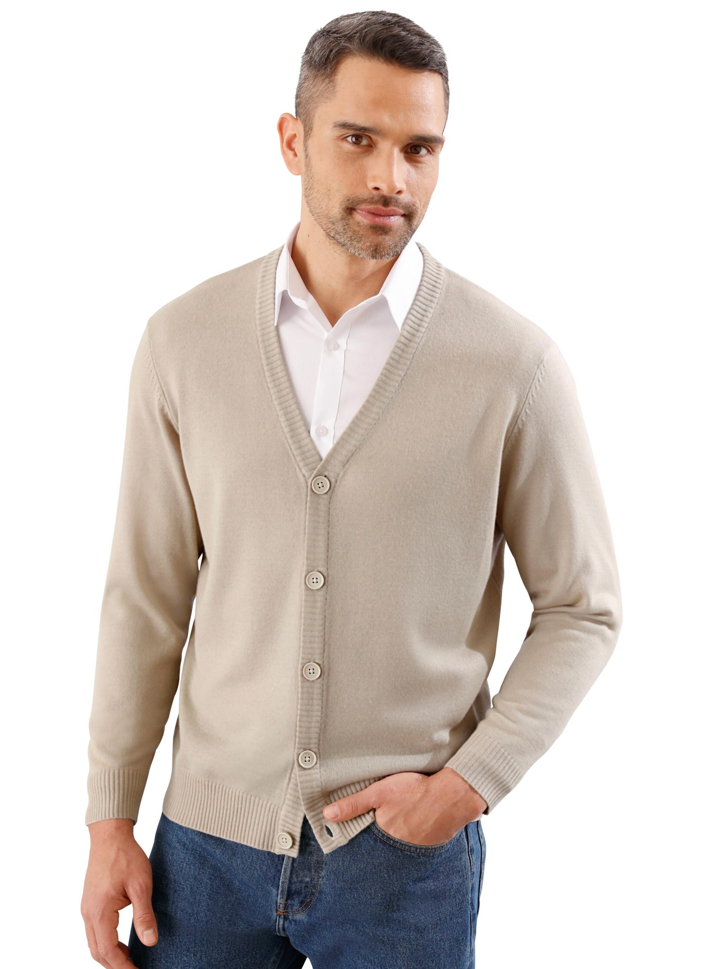 Strickjacke - beige