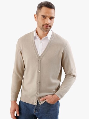 Strickjacke - beige