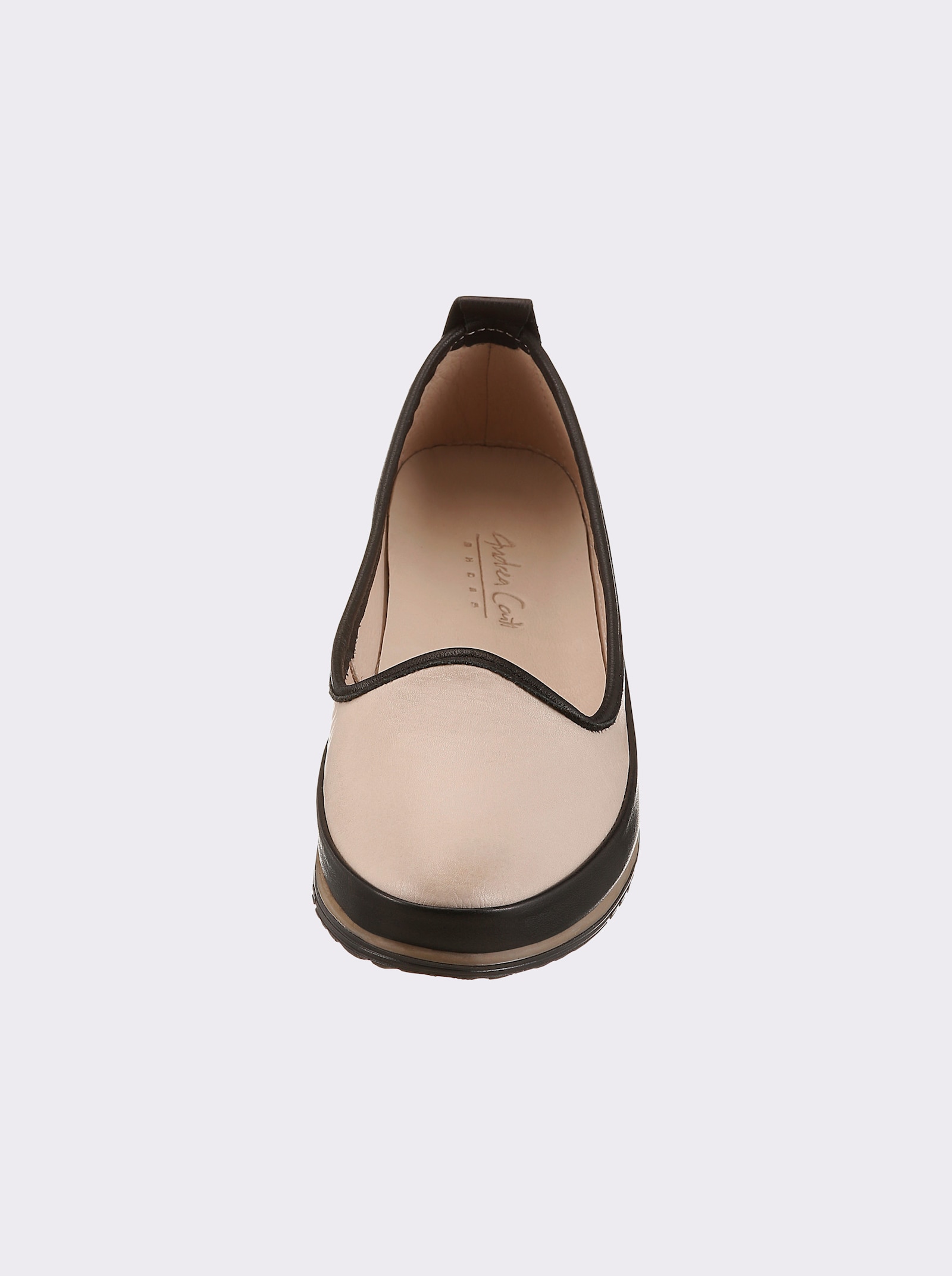 Andrea Conti Slipper - creme-schwarz