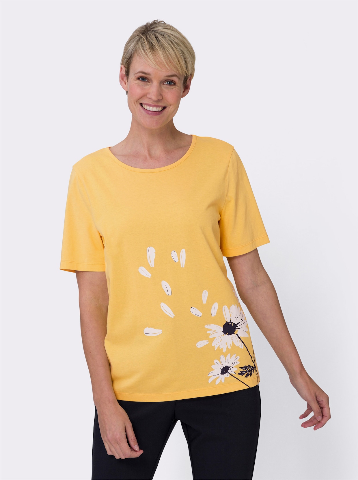 Shirt - geel/wit