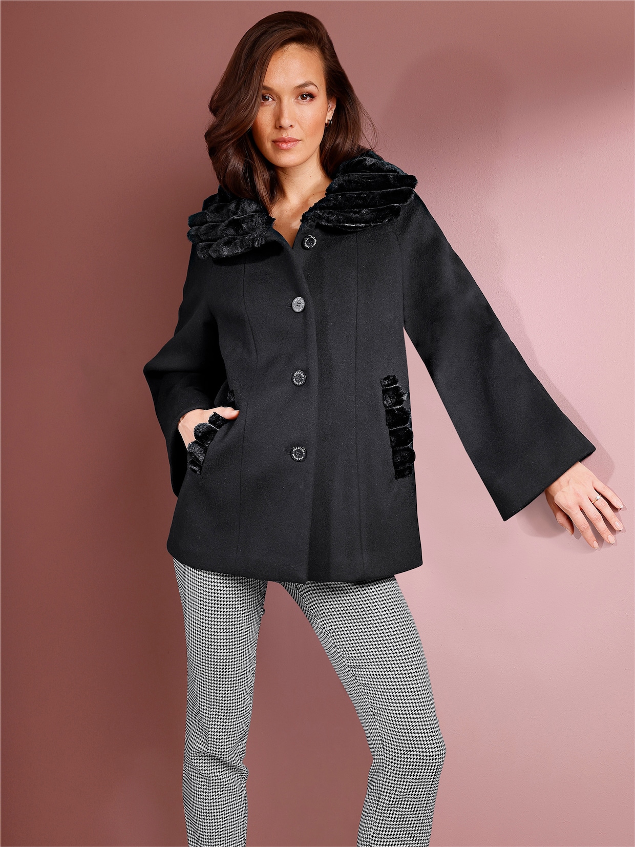 CREATION L PREMIUM Wolljacke - schwarz