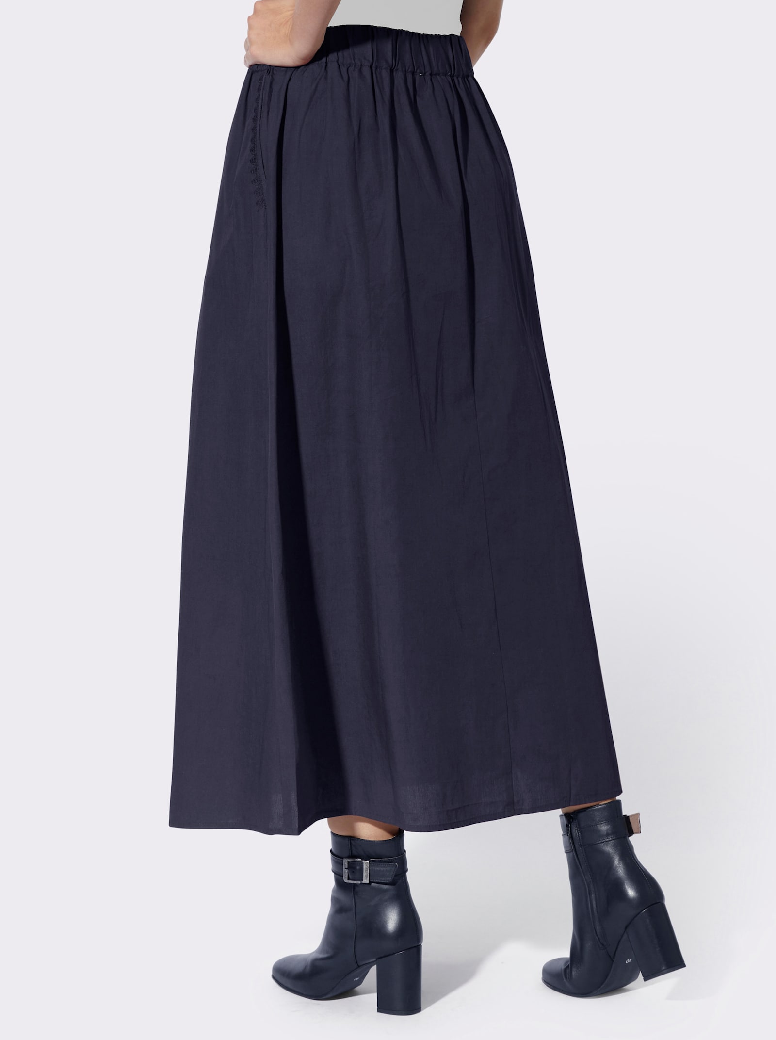 heine Rok in A-lijn met comfortband - marine