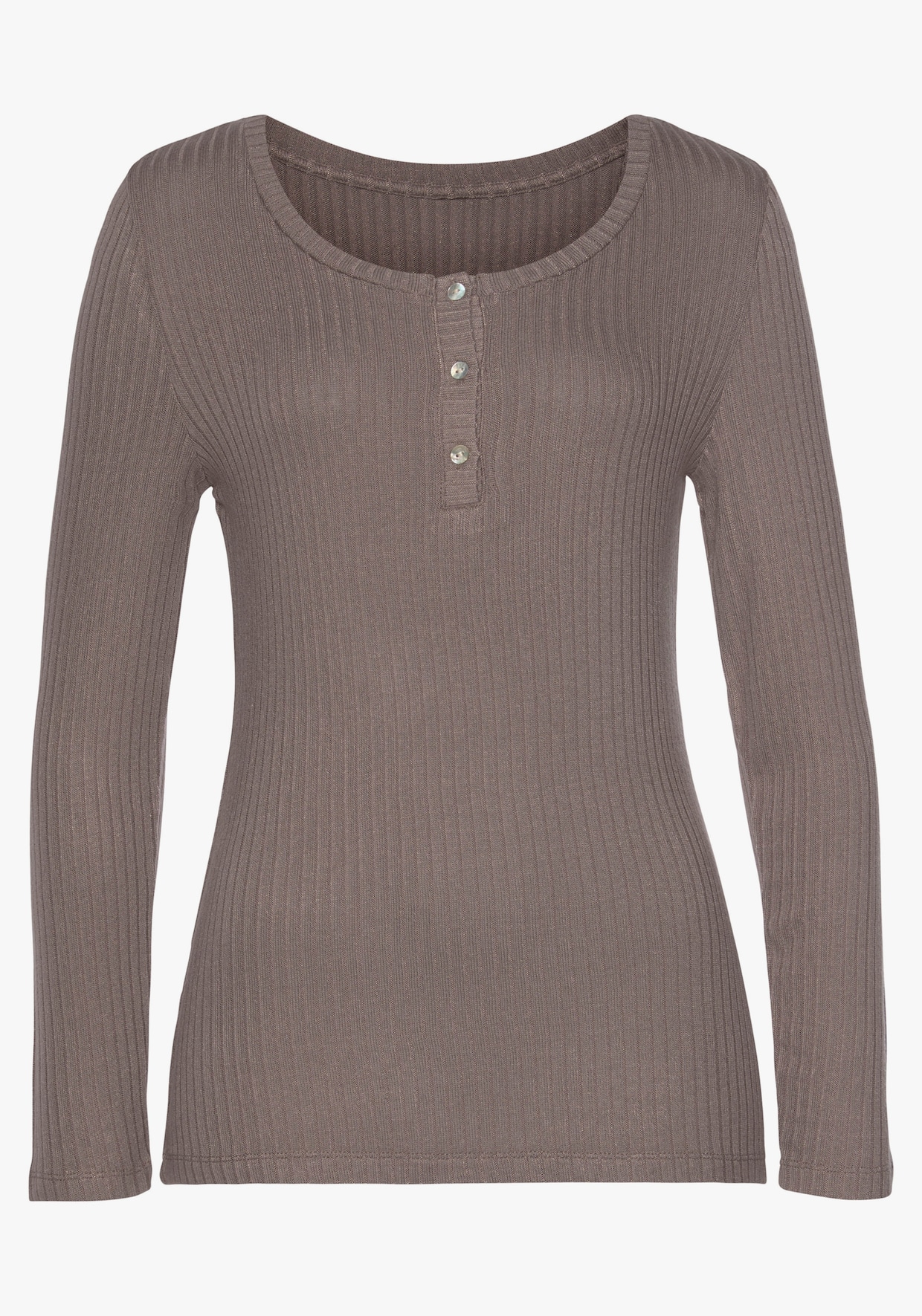 Vivance Shirt met lange mouwen - taupe