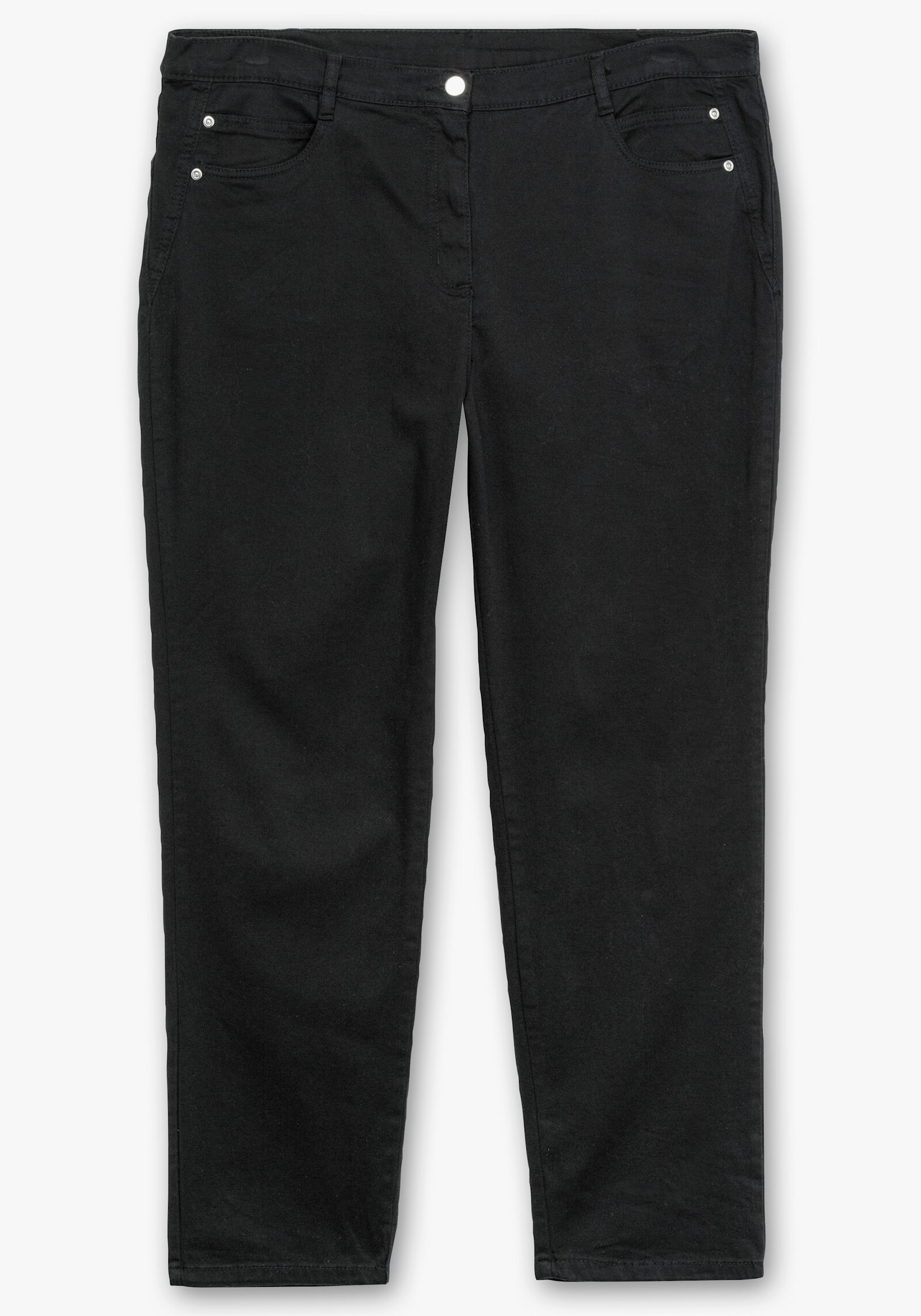 5-Pocket-Jeans mit seitlichem Dehnbund - schwarz