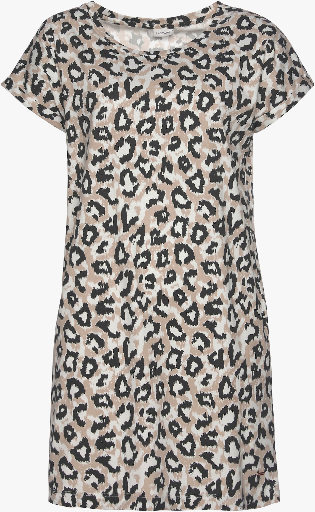 LASCANA Chemise de nuit - écru-nougat-noir