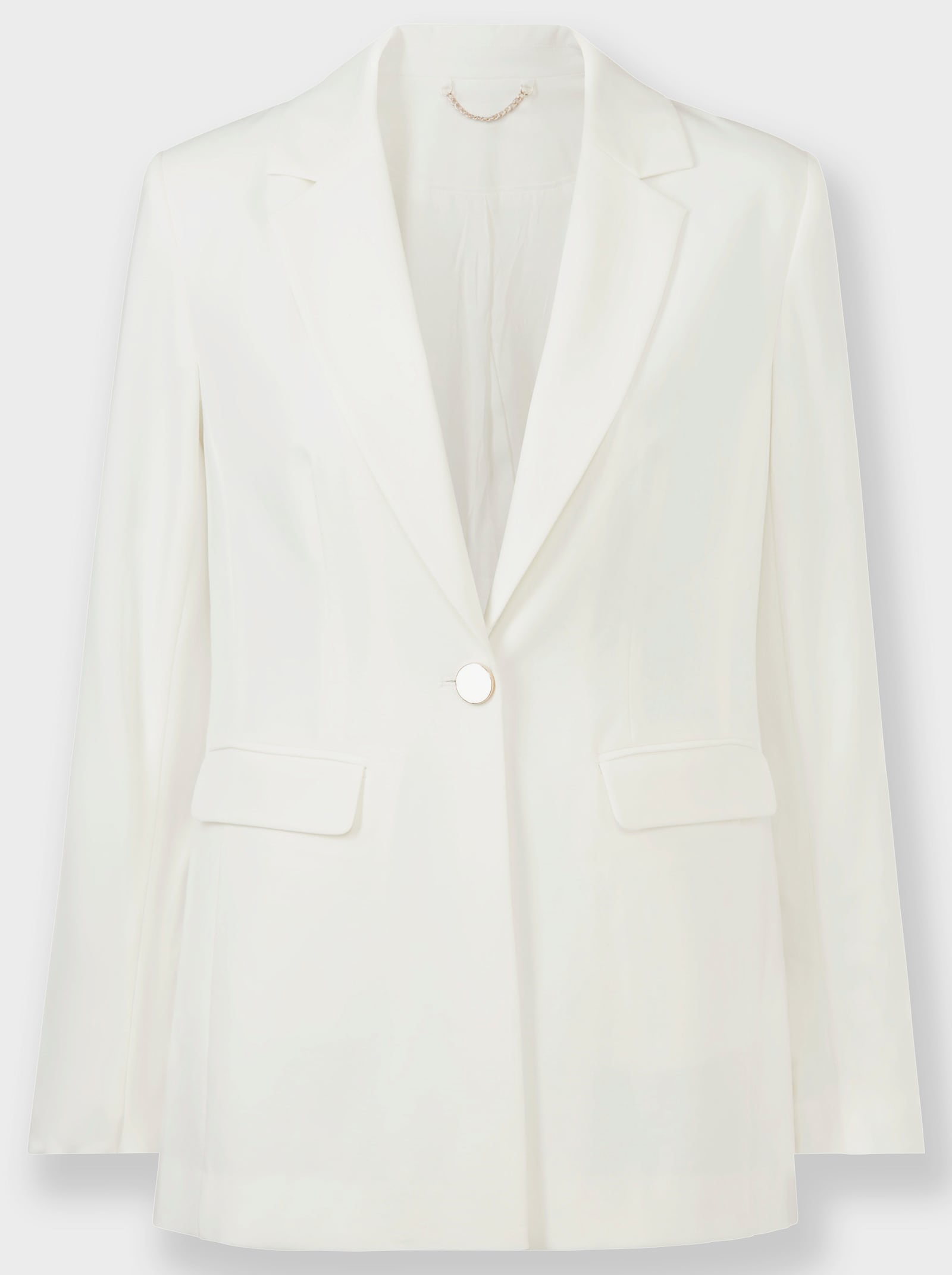 heine Hosenanzug mit Bügelfalten und Raffung - ecru