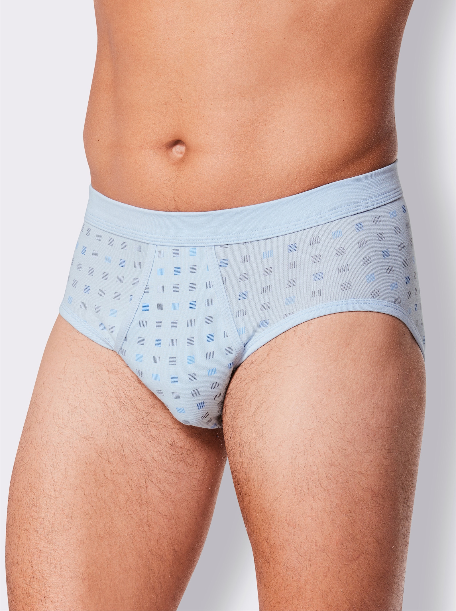 Schiesser Slipy - světlemodrá-potisk