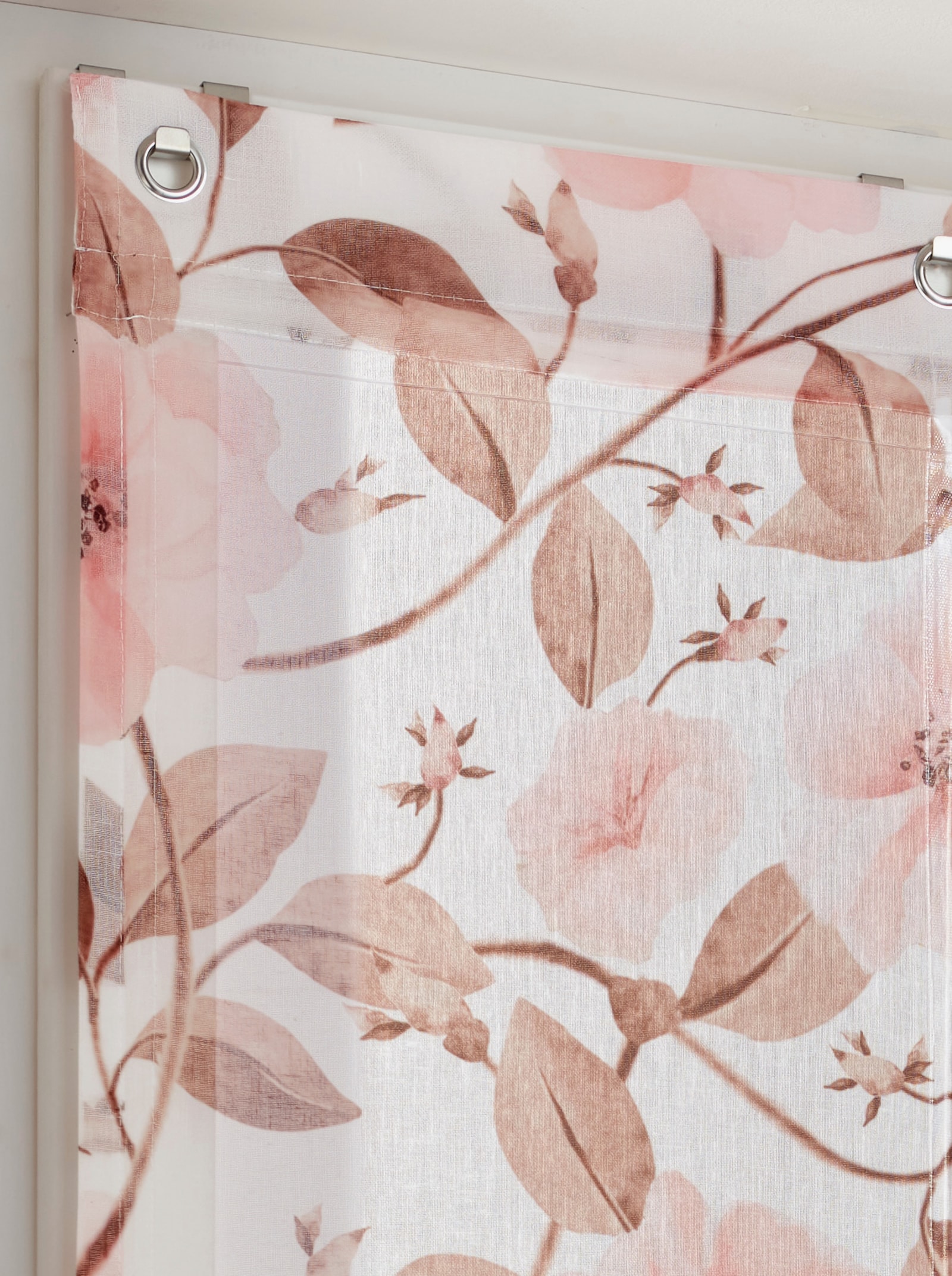 heine home Raffrollo - weiß-rosé