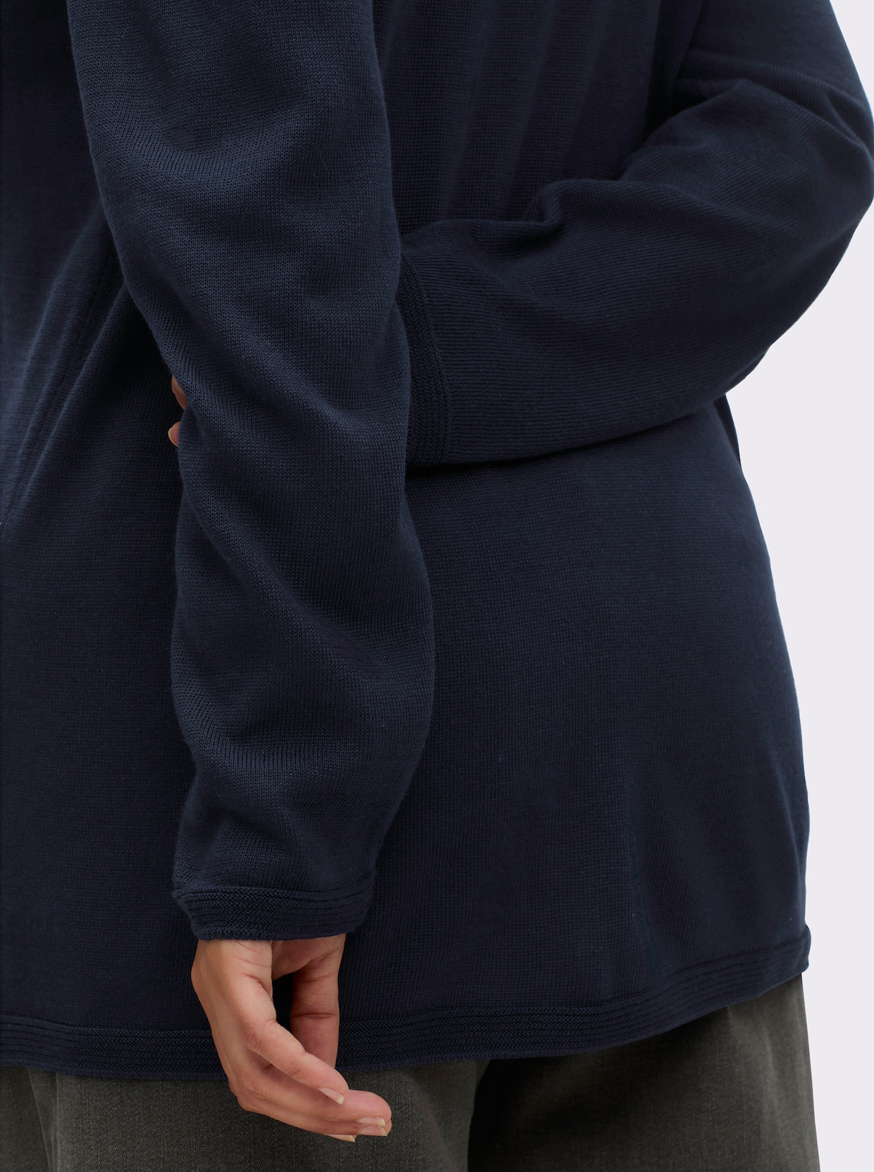 sheego Lange pullover - diepblauw