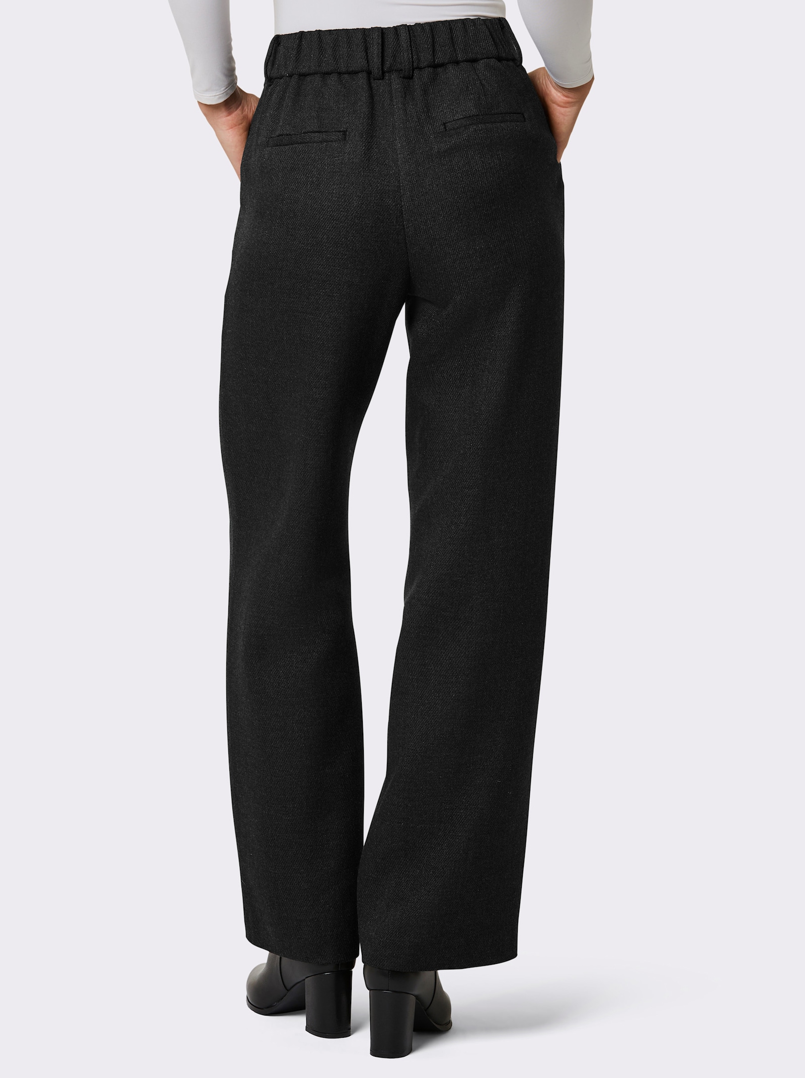 CREATION L PREMIUM Marlene-Hose - schwarz-meliert