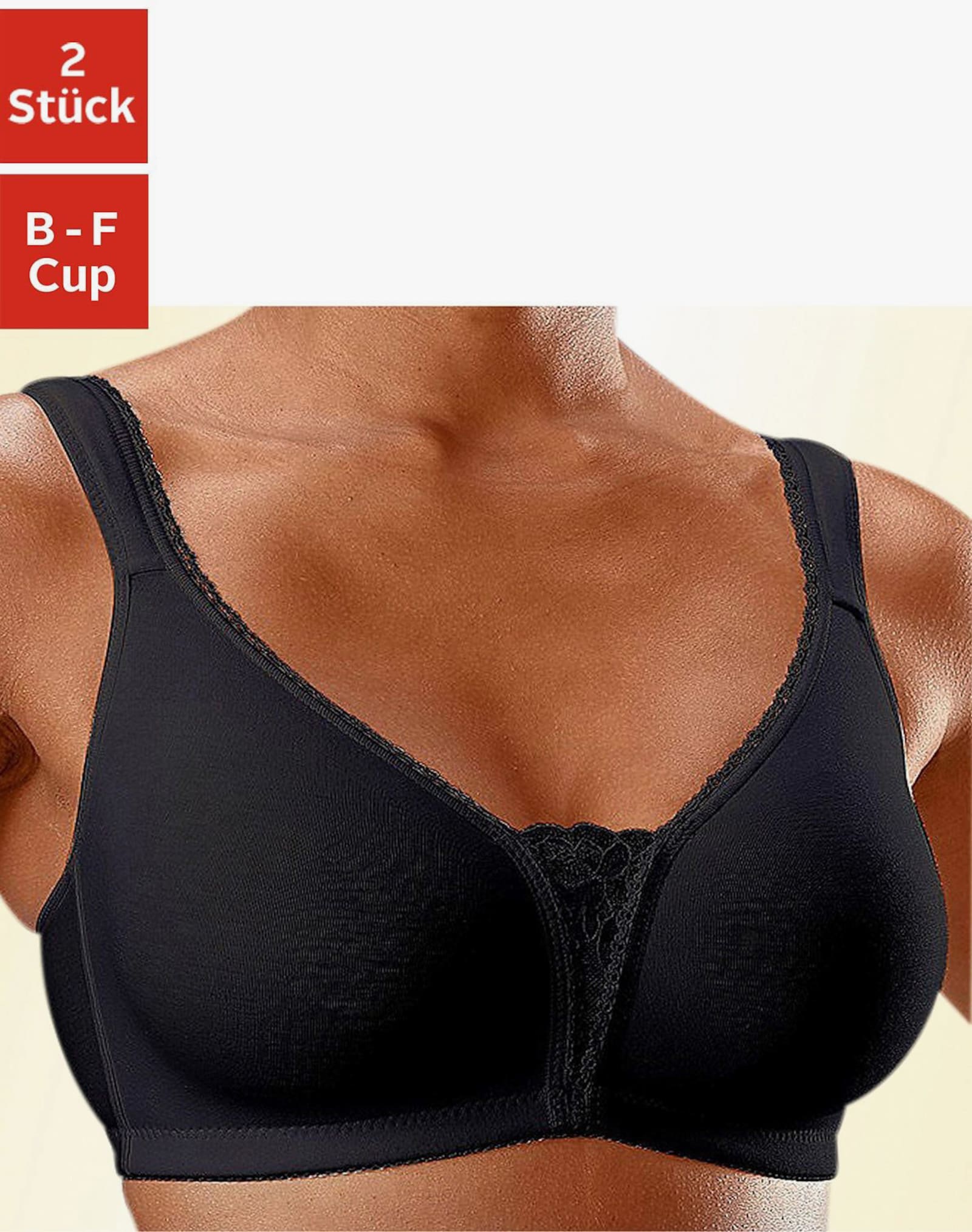 petite fleur Soft-BH - schwarz+weiß