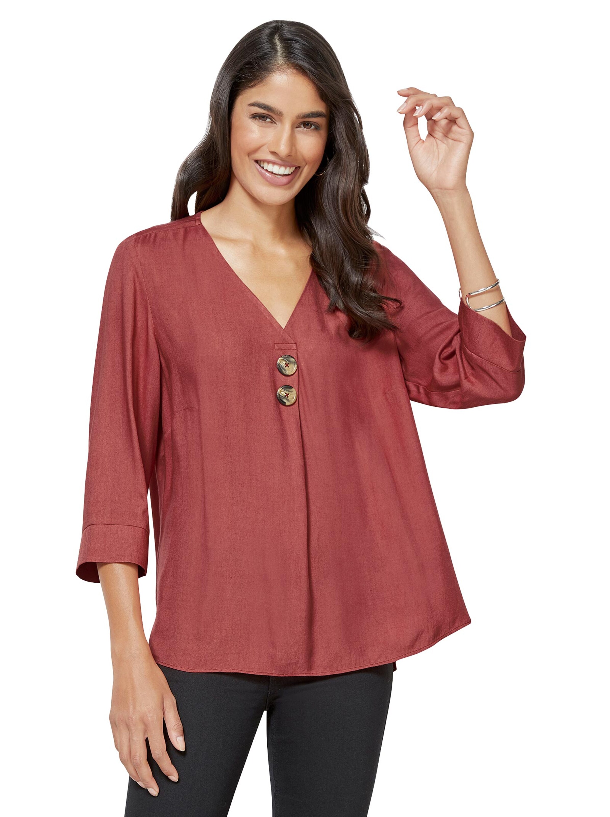Bluse - rostrot