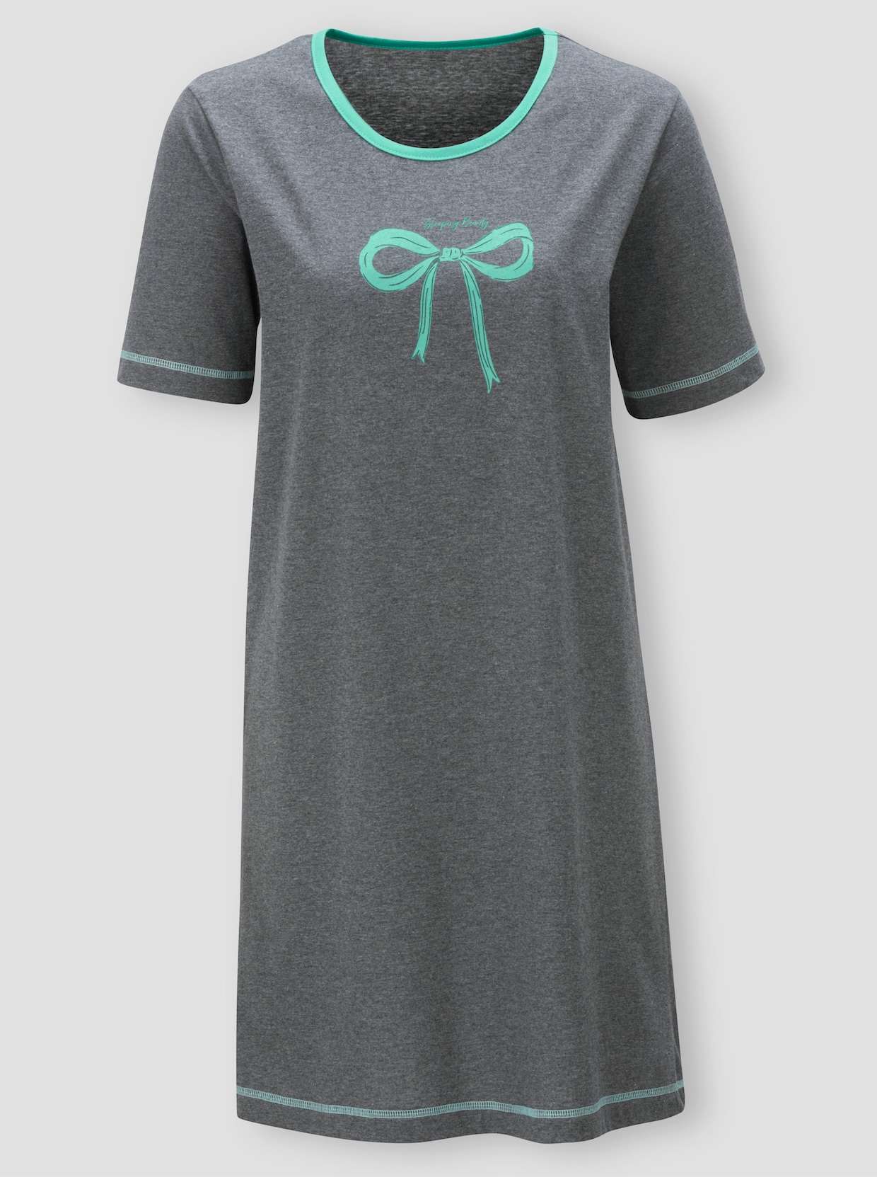 wäschepur Sleepshirts - anthrazit-meliert + blaugrün