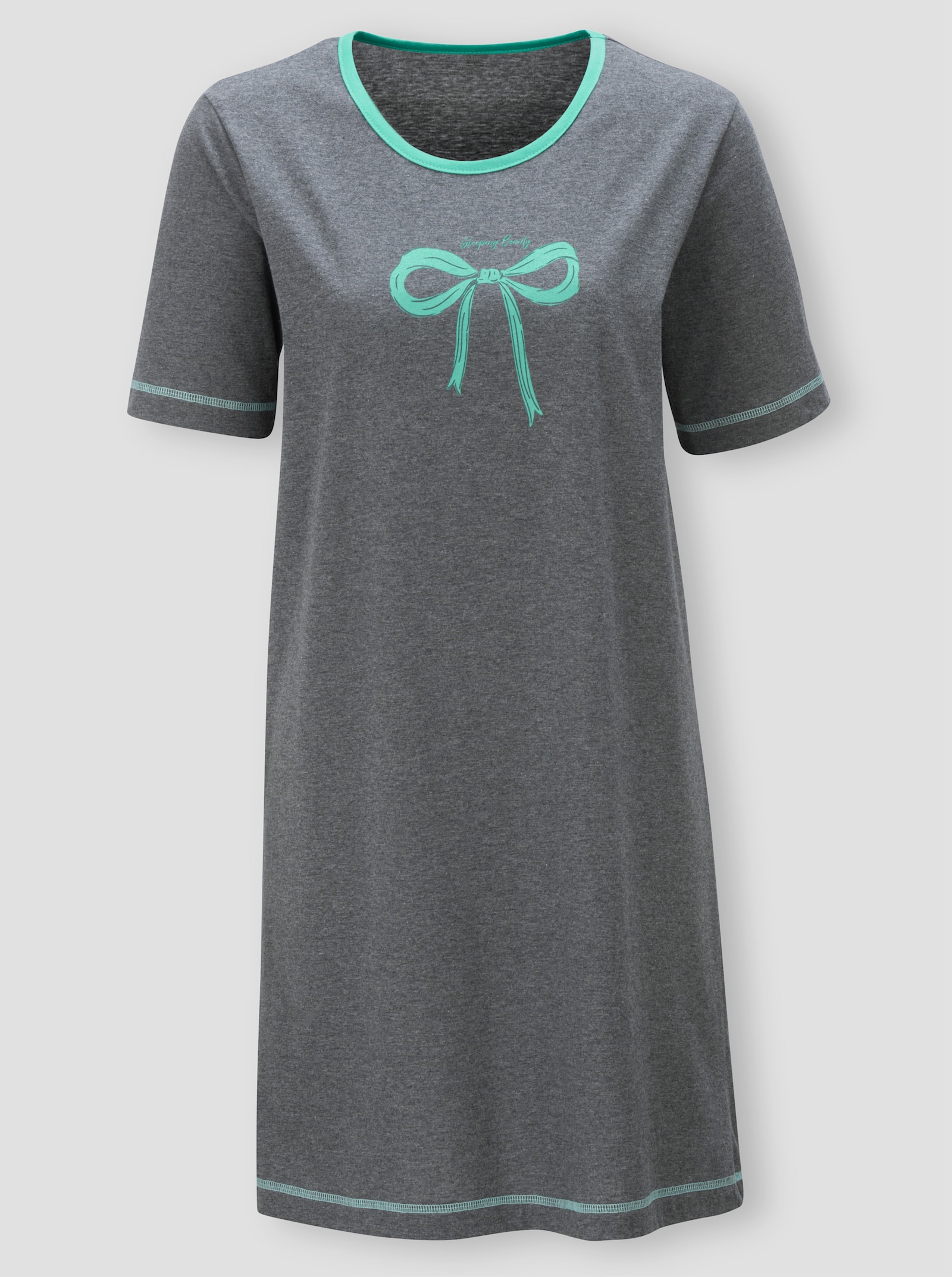 wäschepur Sleepshirts - anthrazit-meliert + blaugrün