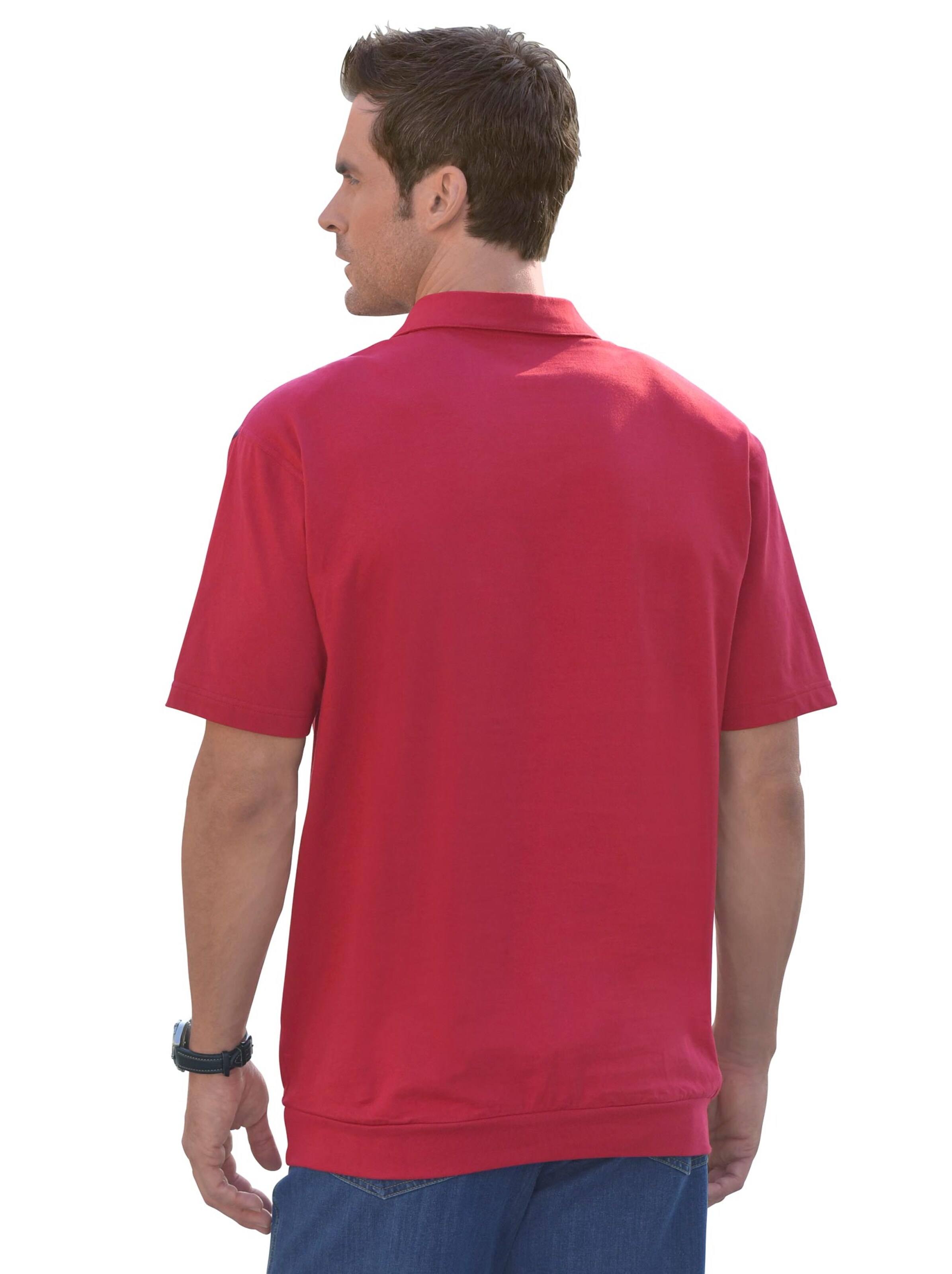 Poloshirt - rot-marine