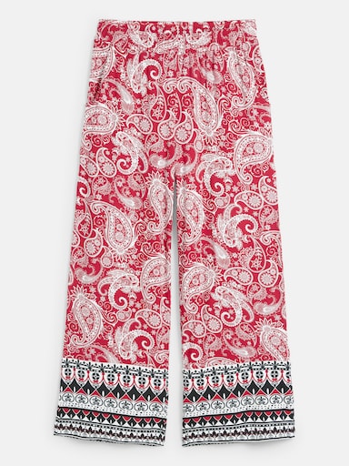 Jerseyhose im Paisley-Dessin - erdbeere-ecru-bedruckt