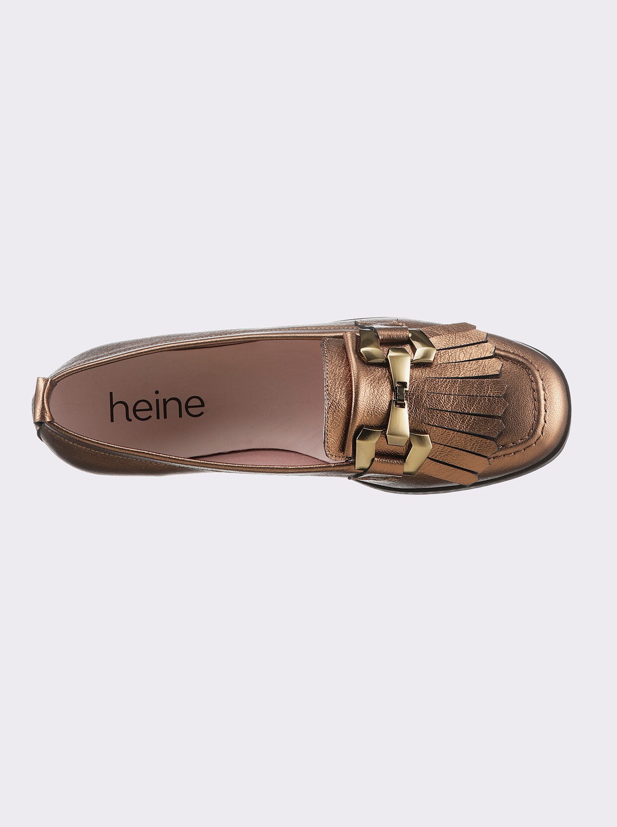 heine instapper - cognac/metallic