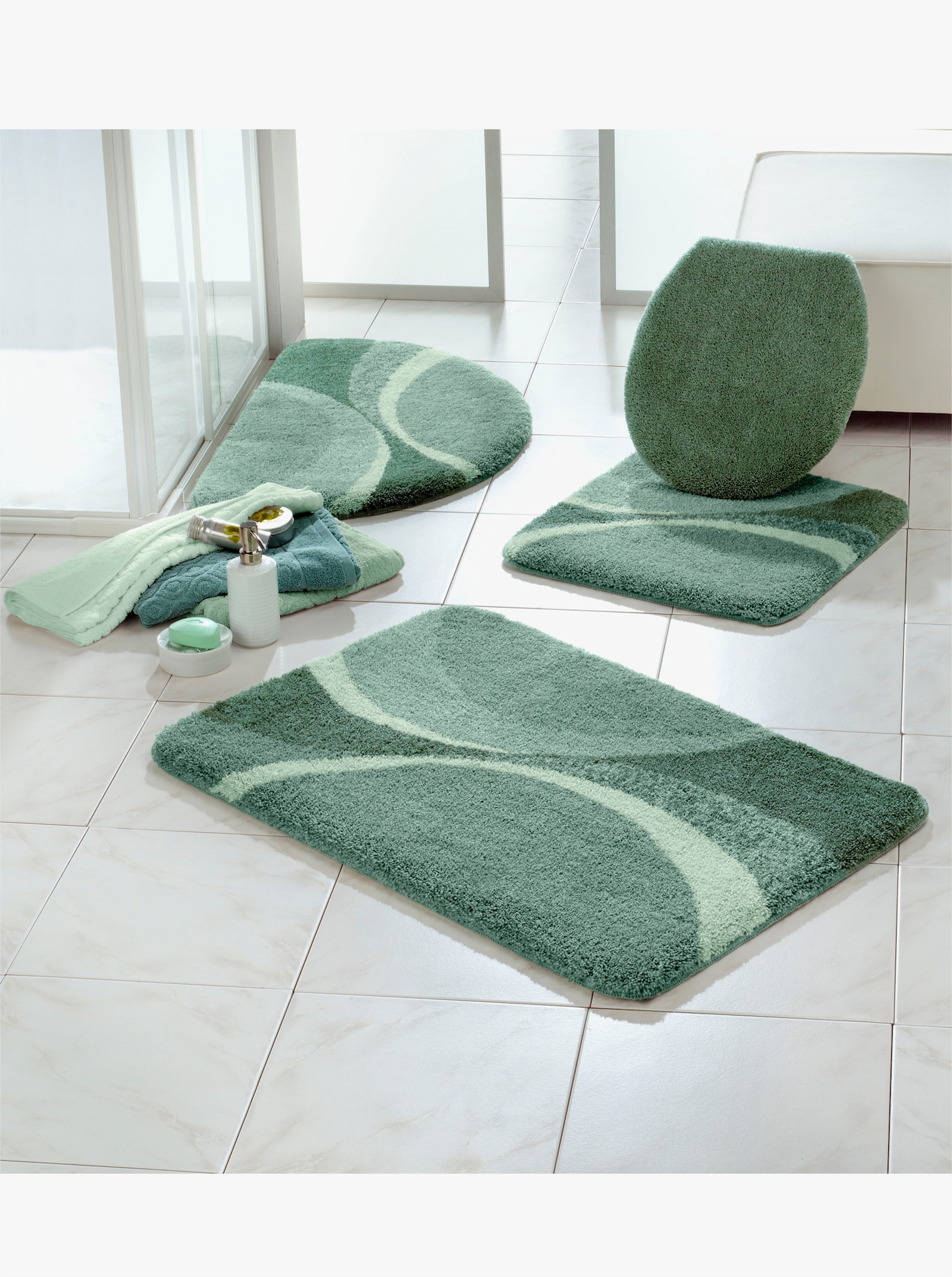 Grund Badematte - jadegrün