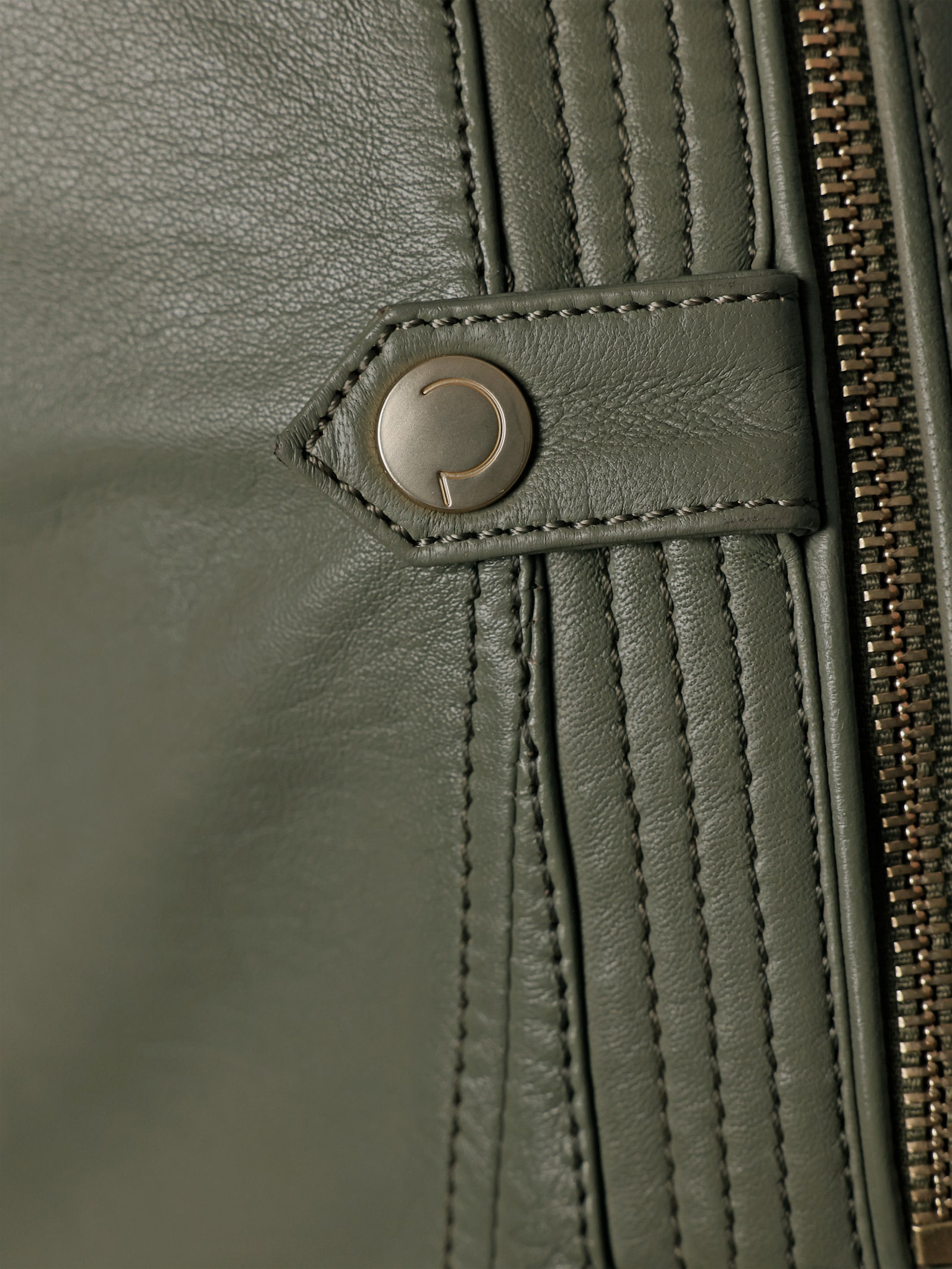 Mainpol Lederjacke aus handschuhweichem Lammnappa - khaki