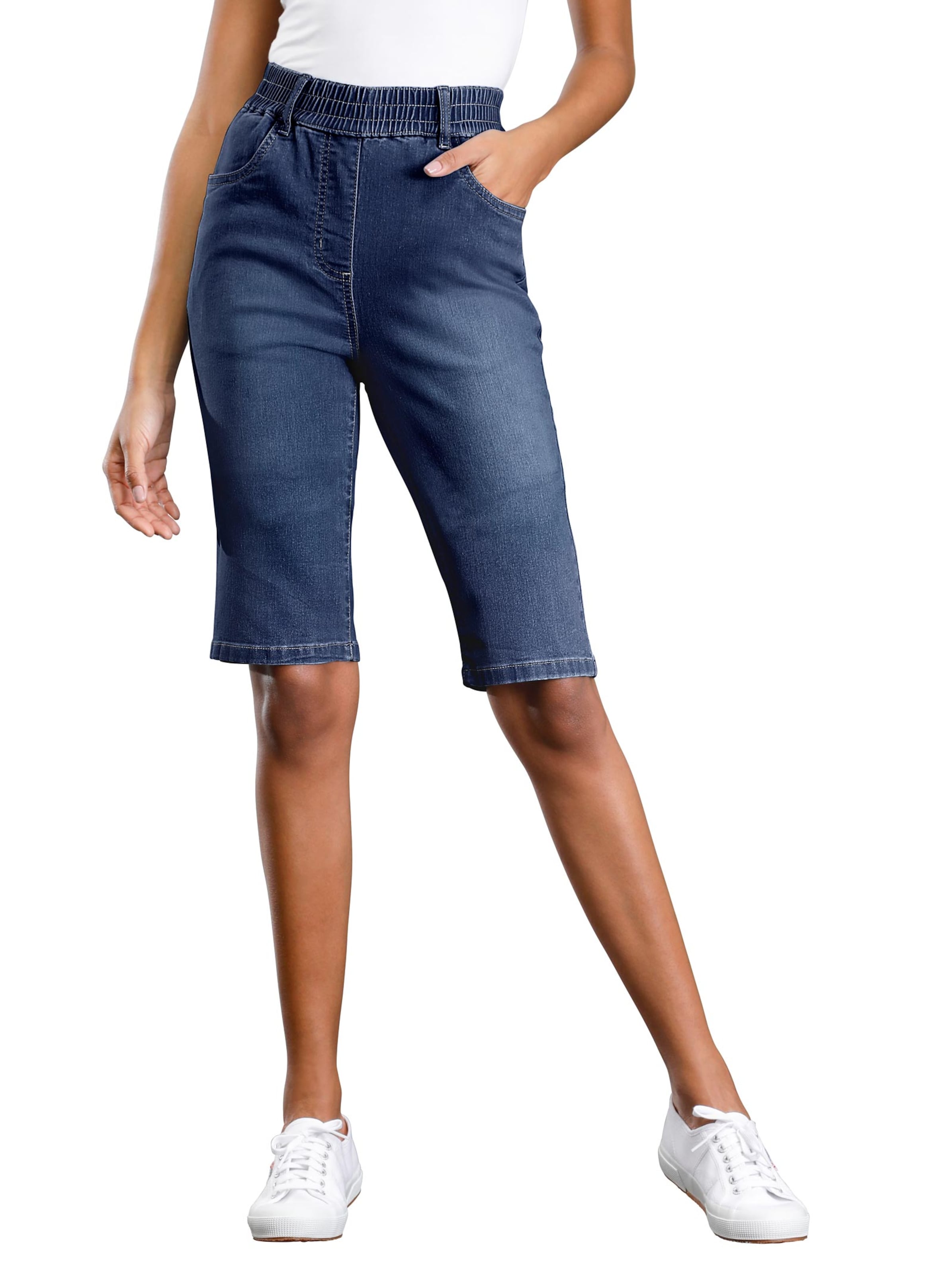 Jeans-Bermudas - blue-stone-washed