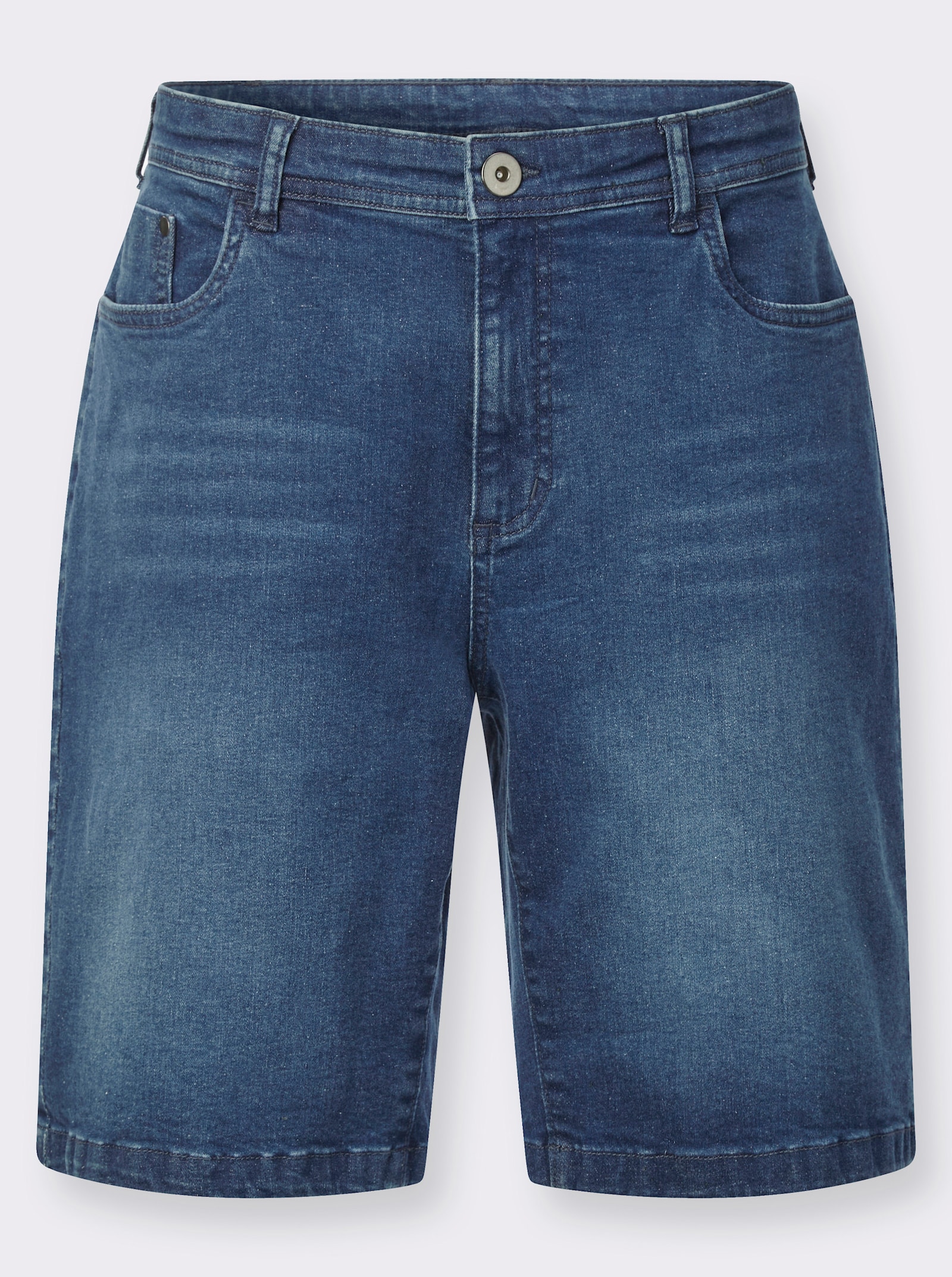 Jeansbermudas im 5-Pocket-Stil - blue-stone-washed