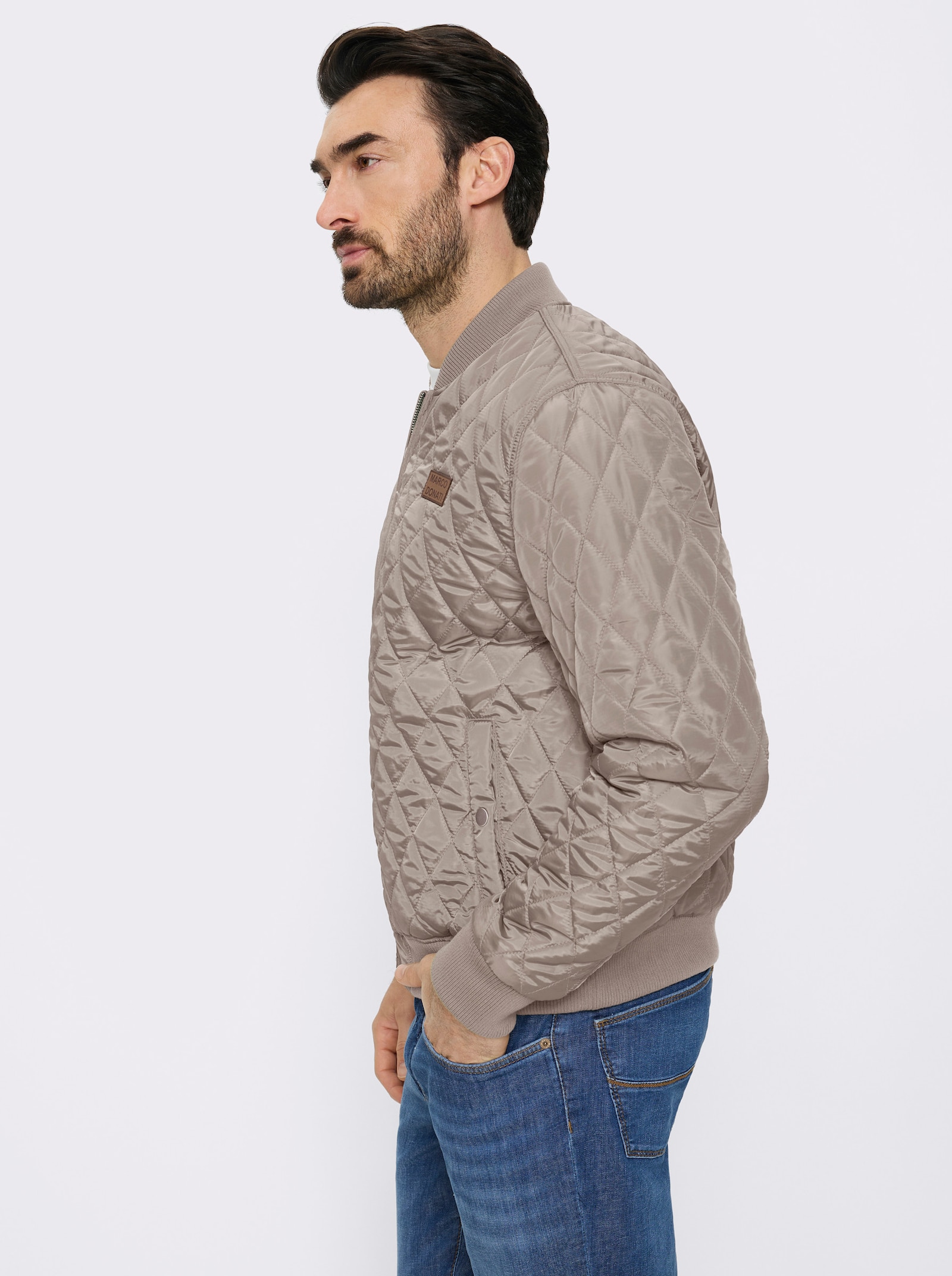 Marco Donati Steppjacke mit Rautensteppung - sesam