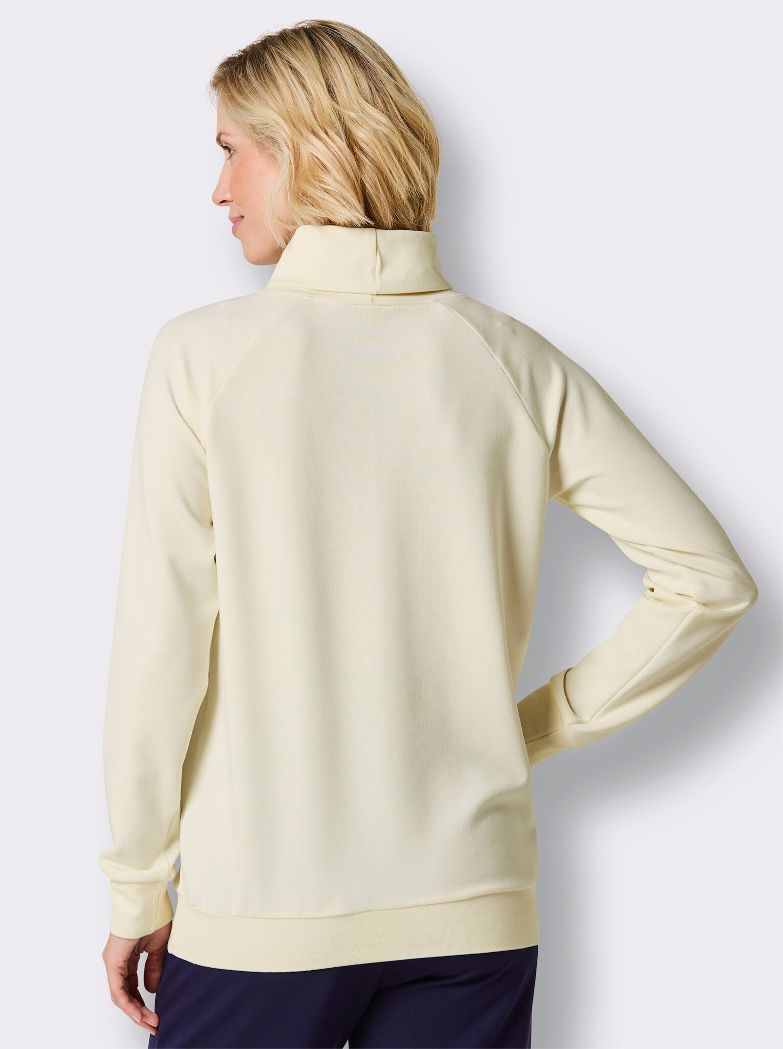 Catamaran Sports Sweatshirt mit Reißverschluss-Nahttasche - champagner