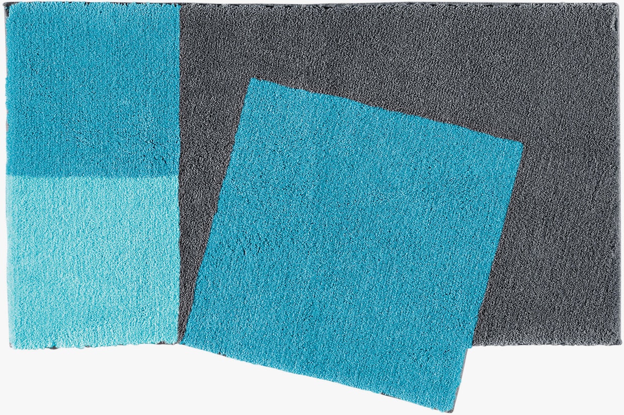 Grund Tapis de bain - turquoise-gris