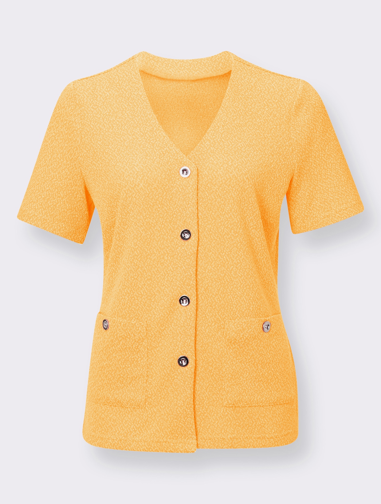 Shirtjacke - gelb-meliert