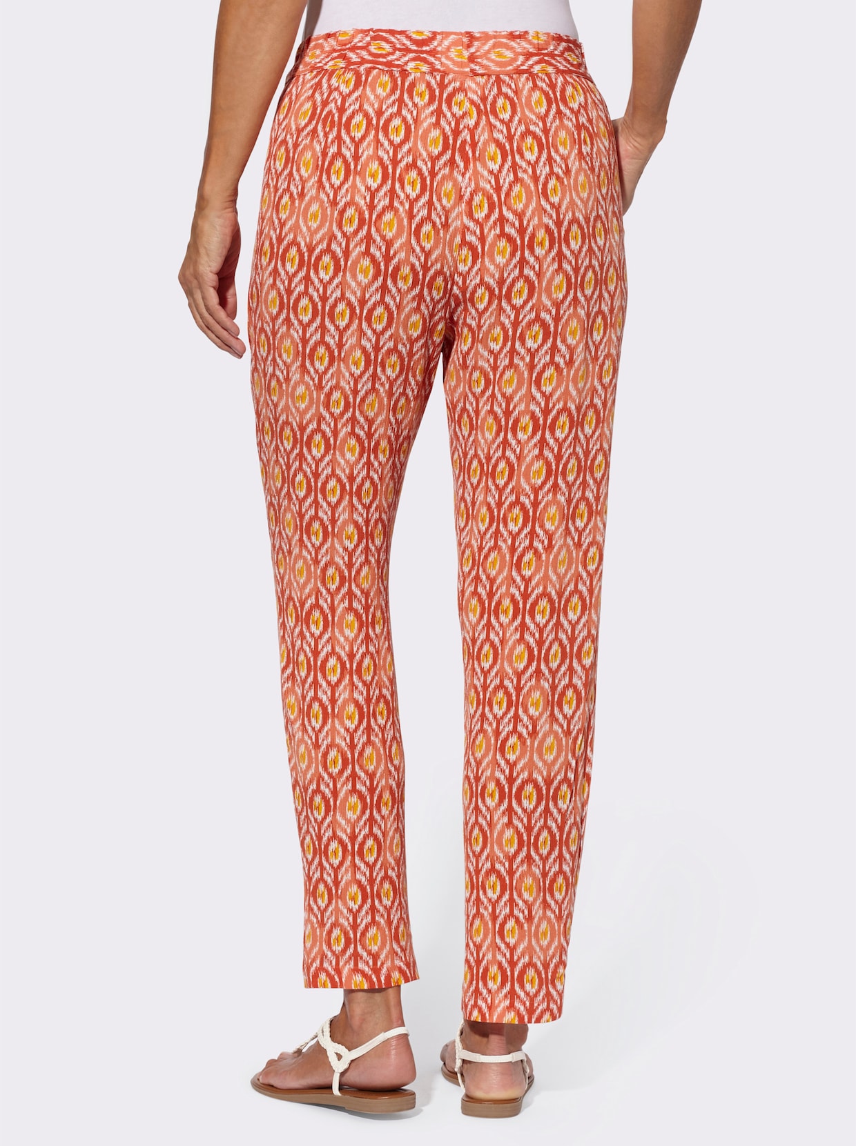 Pantalon imprimé - papaye-terre cuite imprimé