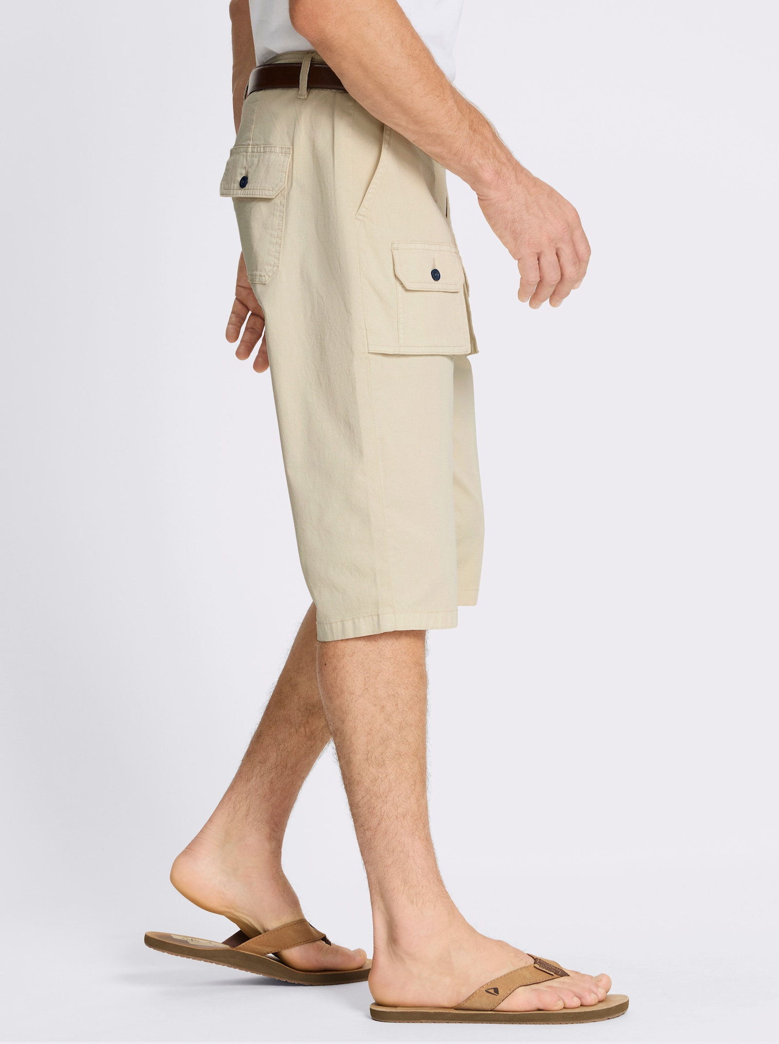 Bermudas in Twill-Qualität - sand