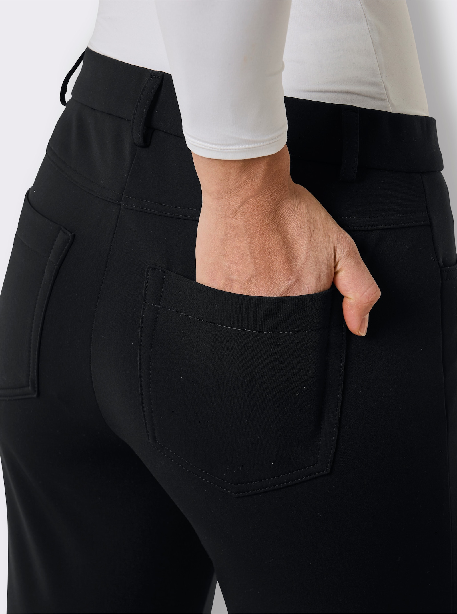 CREATION L PREMIUM Thermohose mit Stretch-Anteil - schwarz