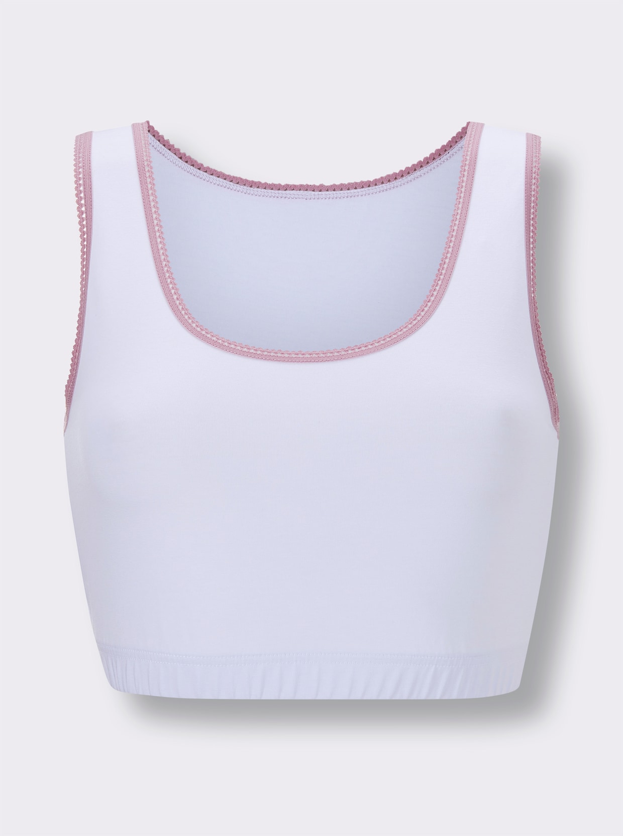 wäschepur Bustier - weiss-altrosa