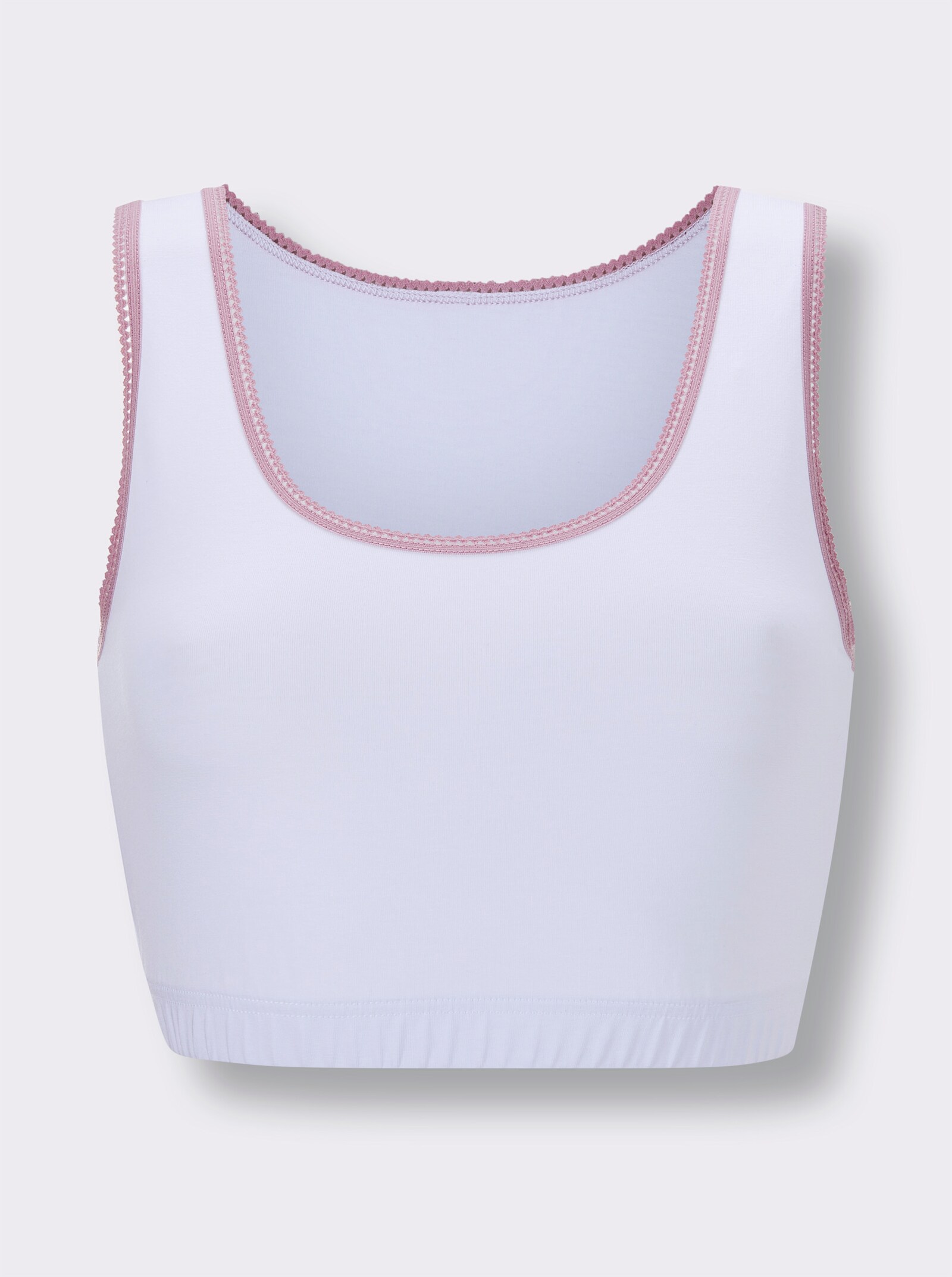 wäschepur Bustier - weiß-altrosa