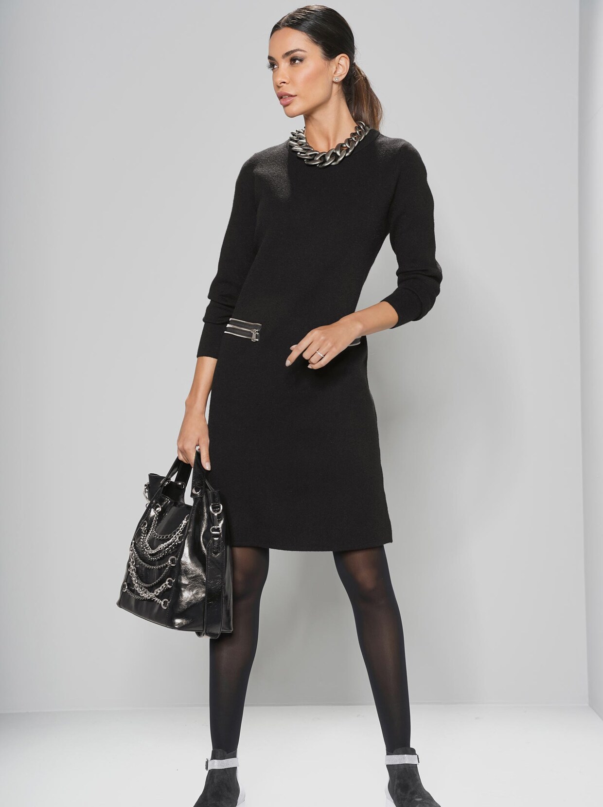 Rick Cardona Strickkleid - schwarz