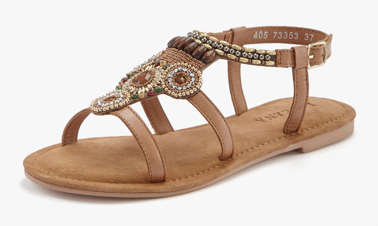 LASCANA Sandalen - camelkleuren