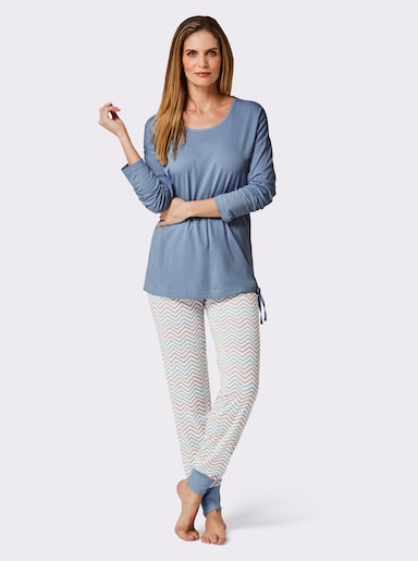 wäschepur Schlafanzug - bleu-mauve-bedruckt
