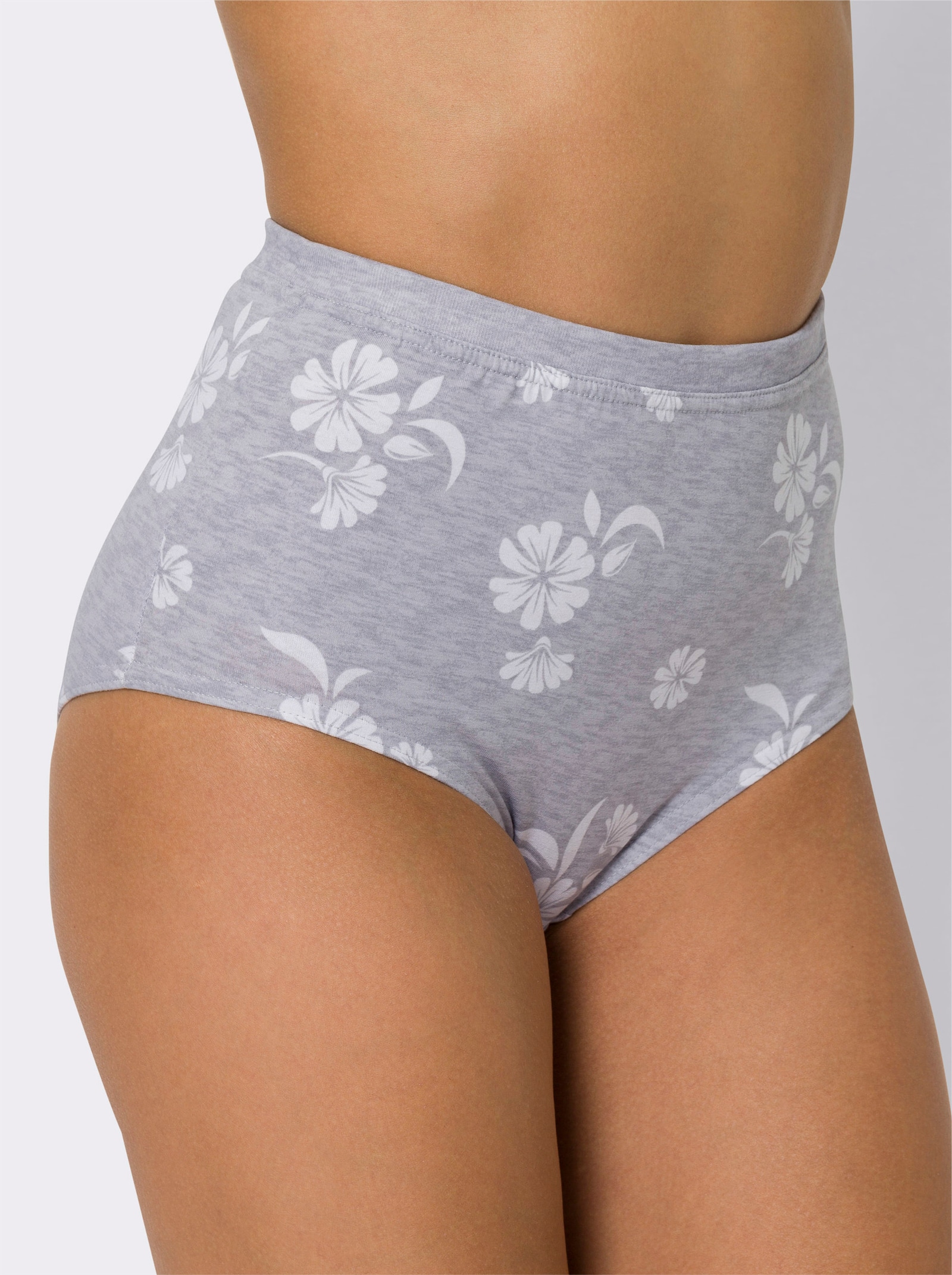 Kalhotky s pasem v balení po 4 ks - pestrá-melír