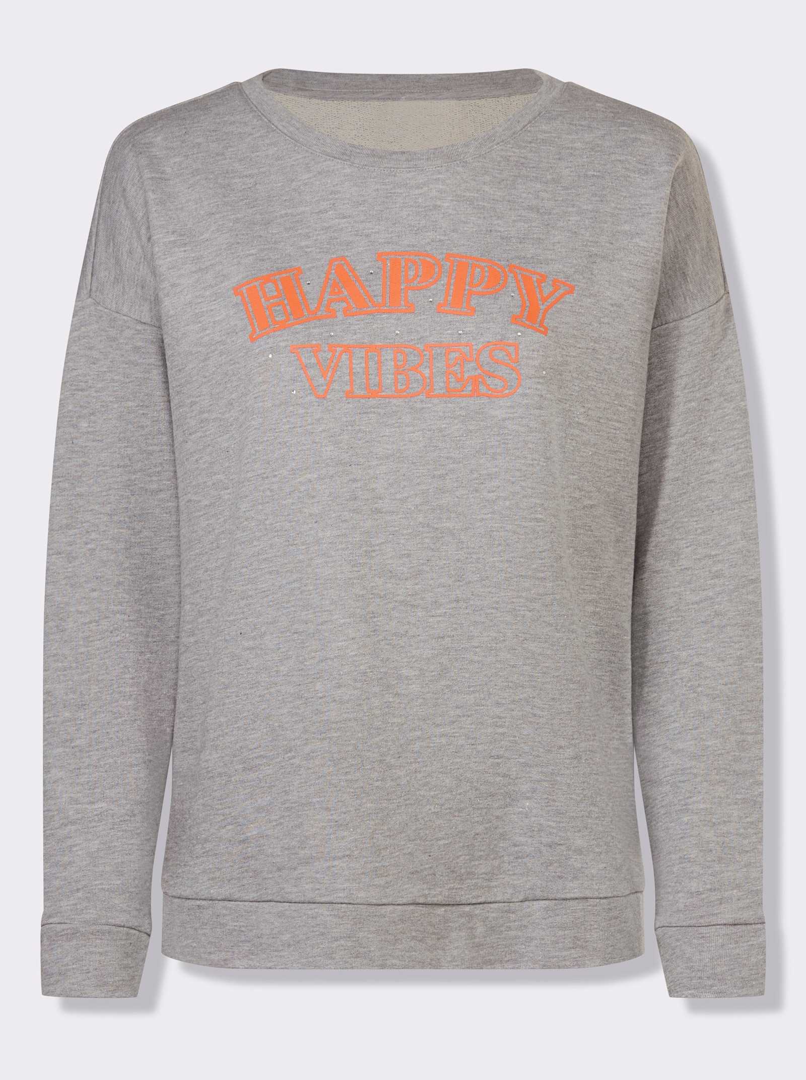 heine Sweatshirt mit Schriftzug - hellgrau-meliert