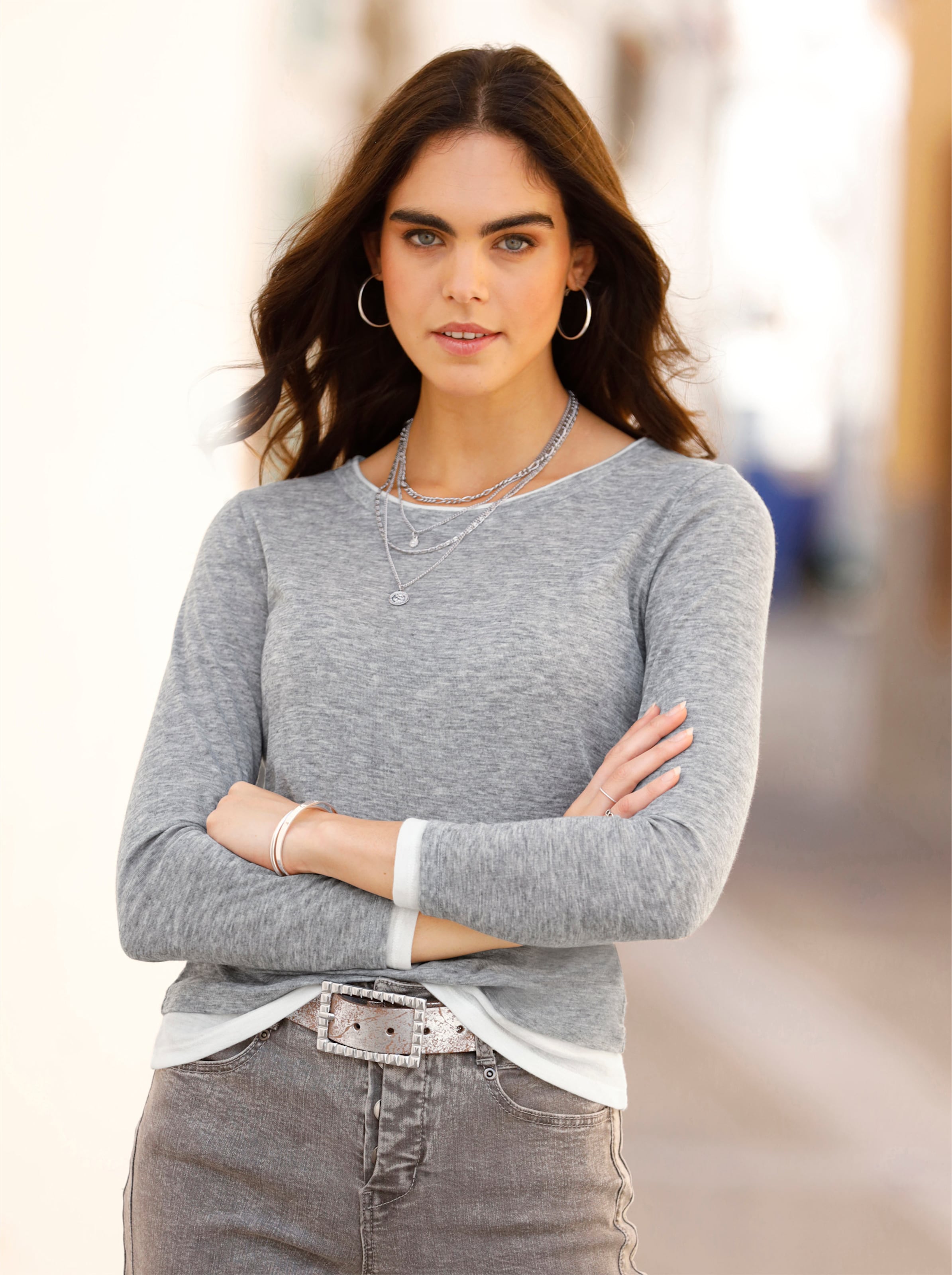 2-in-1-Langarmshirt