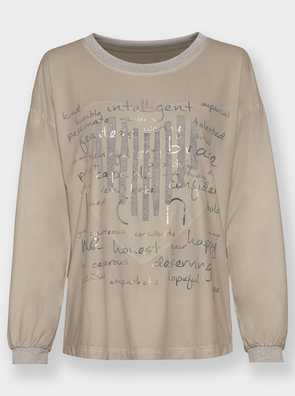 heine T-shirt manches longues - beige