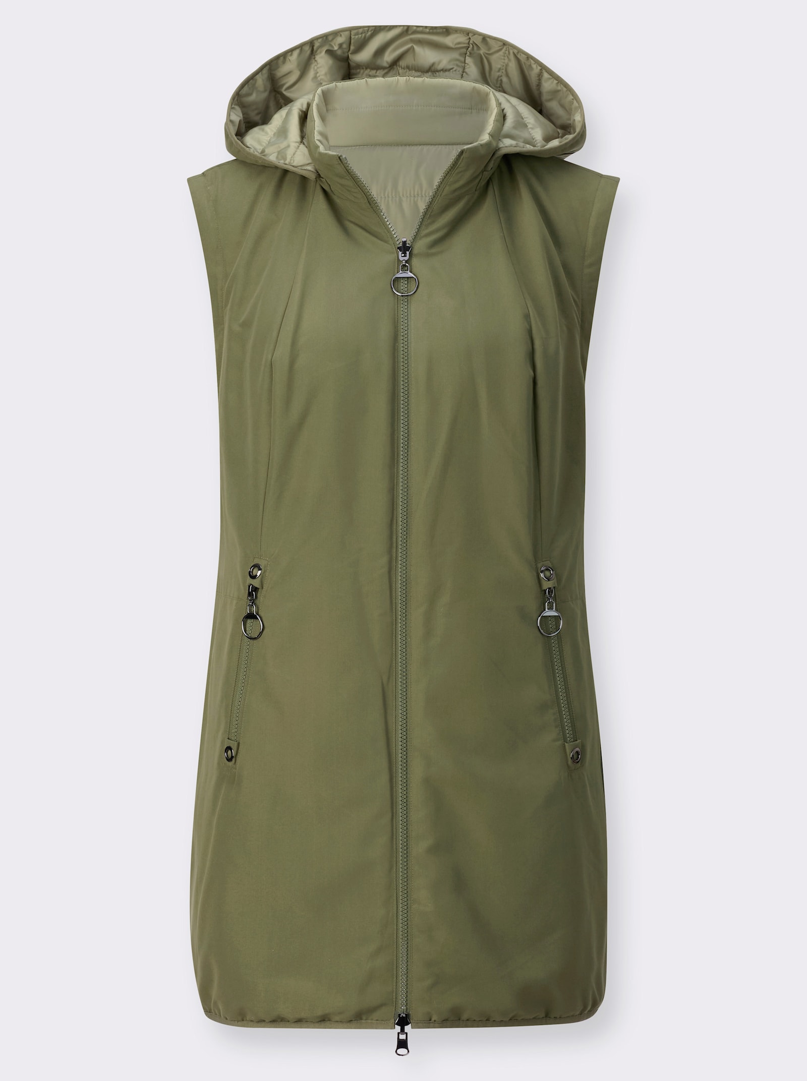 Longjacke mit Wendefunktion - schilf