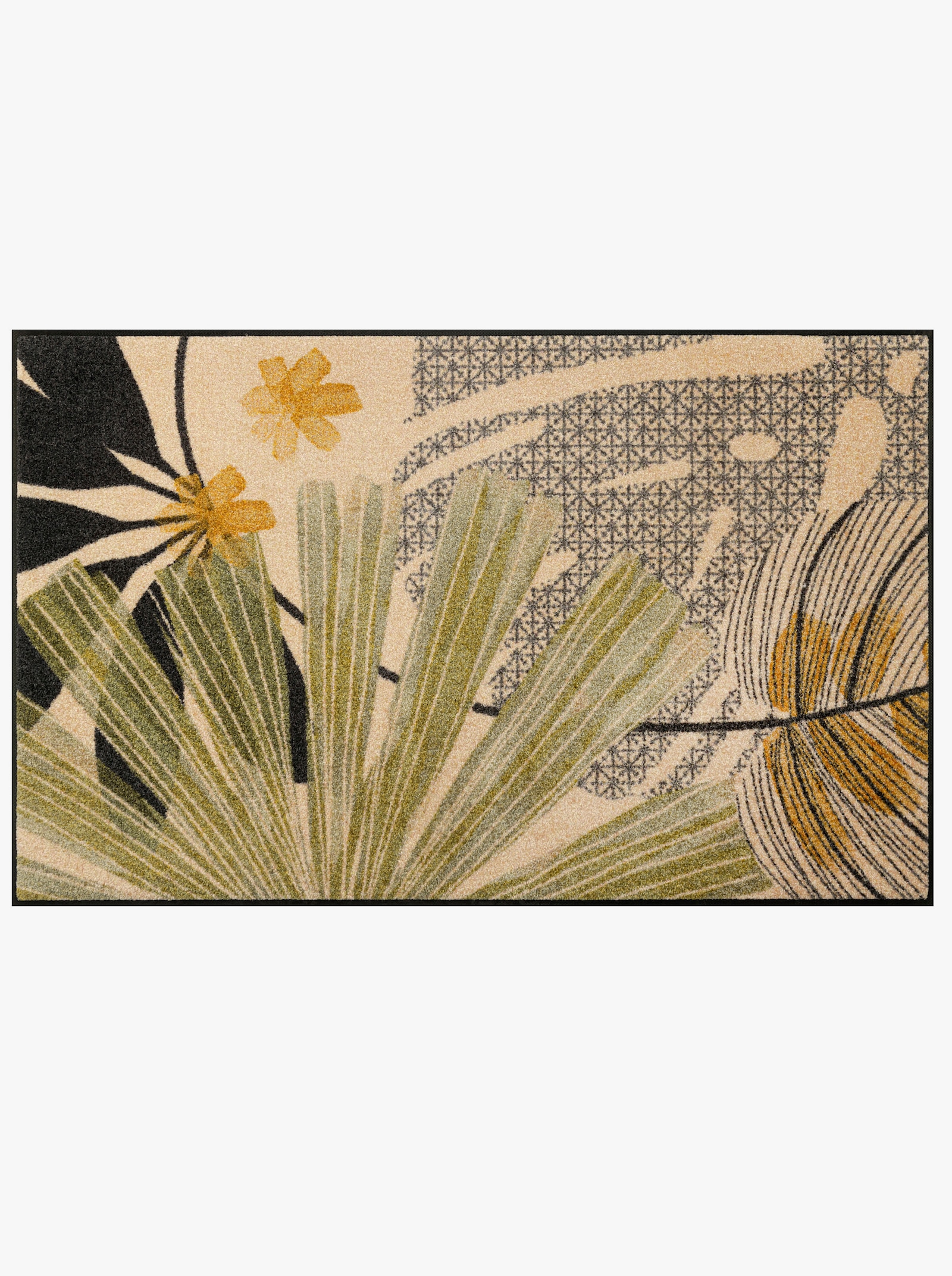 wash+dry by Kleen-Tex Fußmatte - beige-grün-gemustert