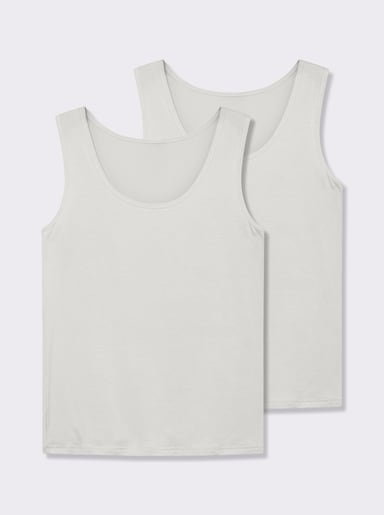 wäschepur Achseltop mit breiten Trägern - champagner