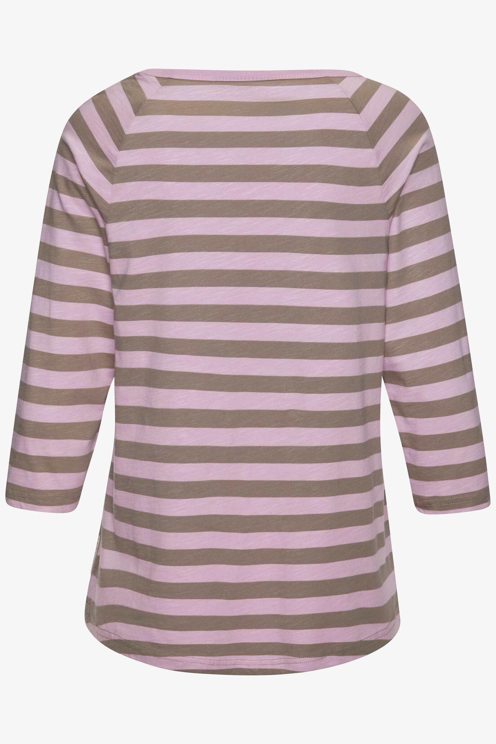 Elbsand T-shirt à manches 3/4 - parme-taupe à rayures