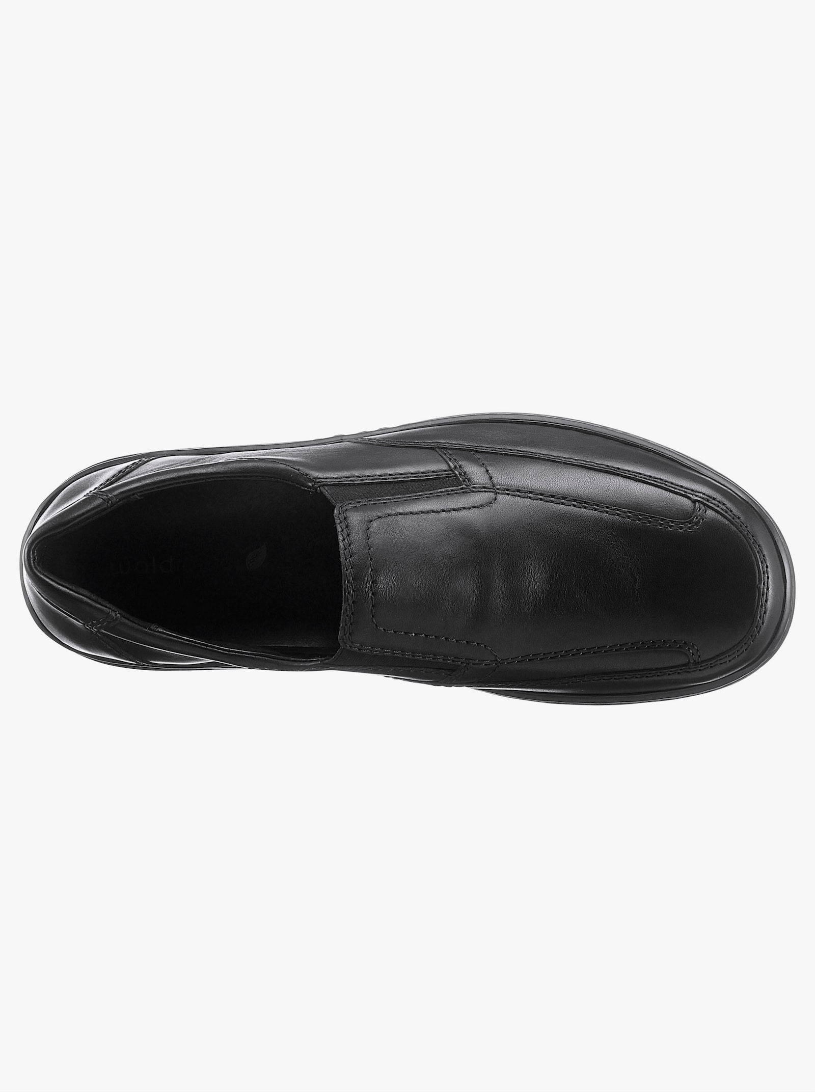 Waldläufer Slipper mit Leder-Fußbett - schwarz